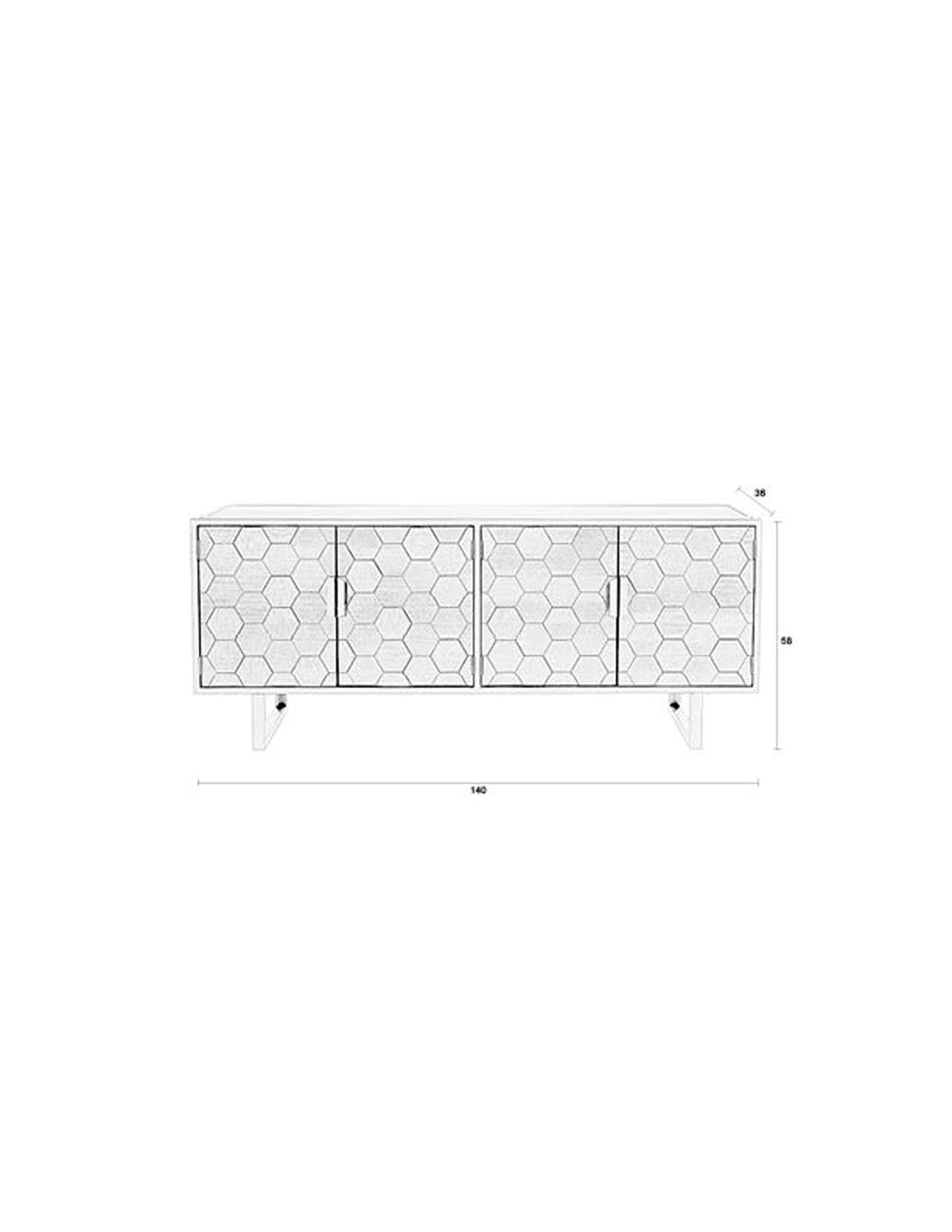 Elegantes Linc Low Sideboard von White Label Living für modernes Wohnen.
