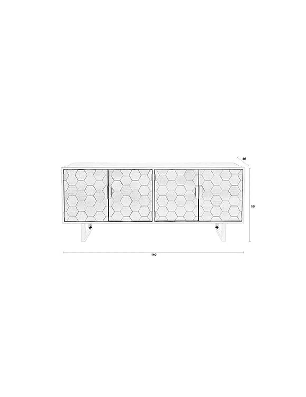 Elegantes Linc Low Sideboard von White Label Living für modernes Wohnen.