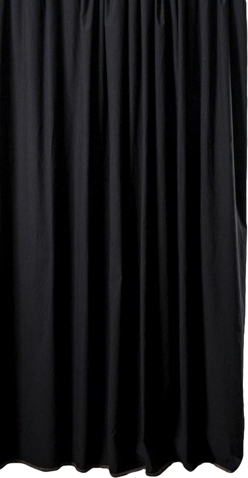 Baumwollvorhang Belize in Schwarz / Braun präsentiert im Onlineshop von KAQTU Design AG. Vorhang ist von ZigZagZurich