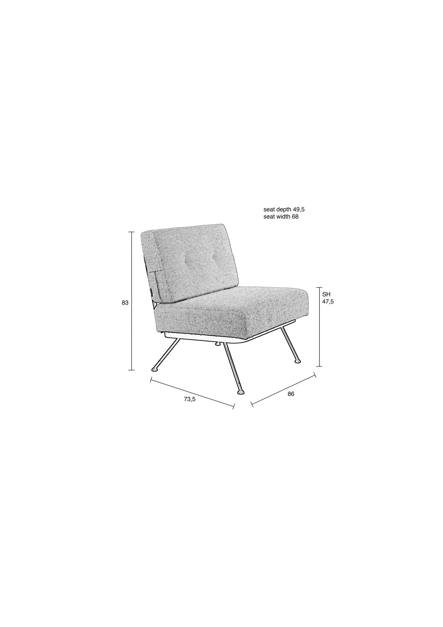 Zuiver Lounge Sessel Bowie: Modernes Design trifft auf Komfort.