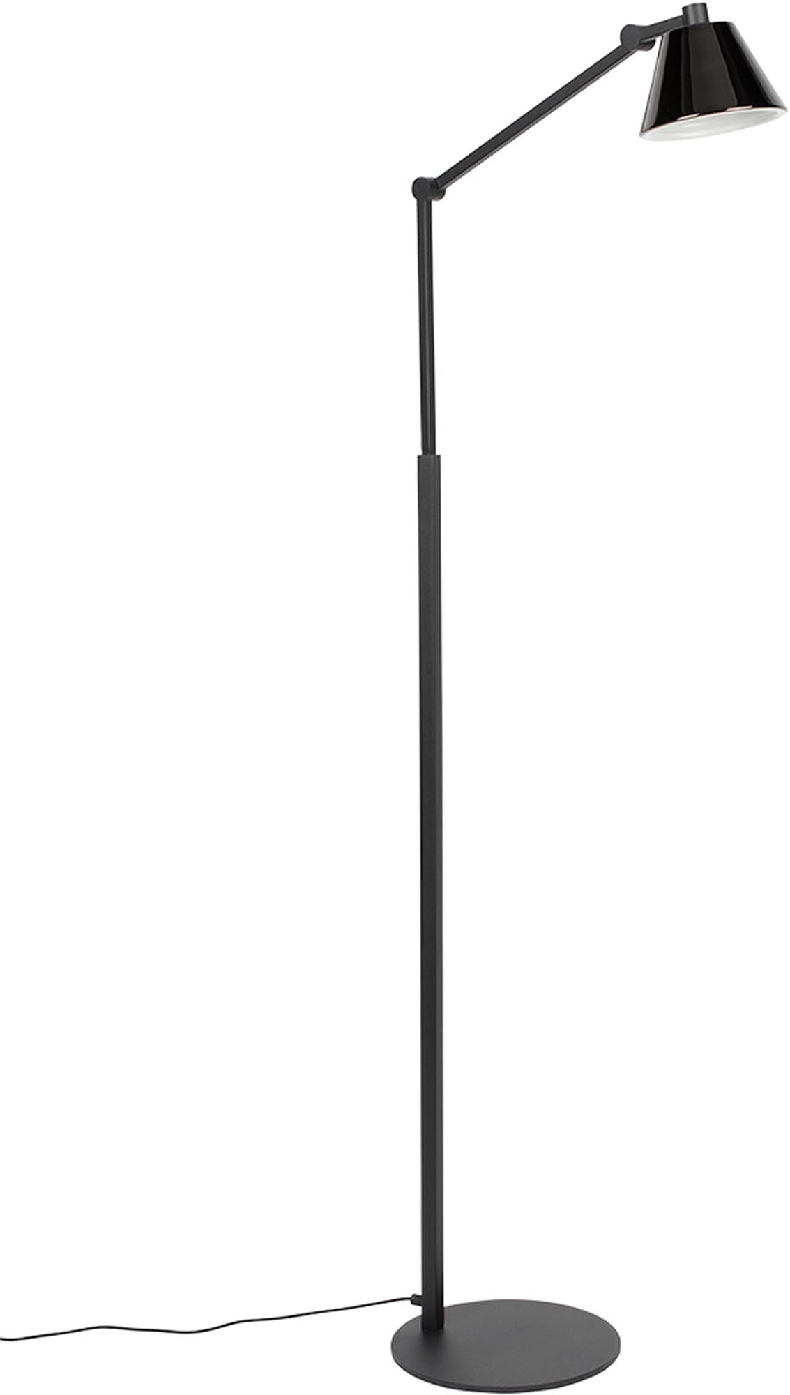 Stilvolle Stehleuchte Lub von Zuiver: Metall-Lampenschirm, minimalistisches Design, höhenverstellbar, ideal für modernes Ambiente.