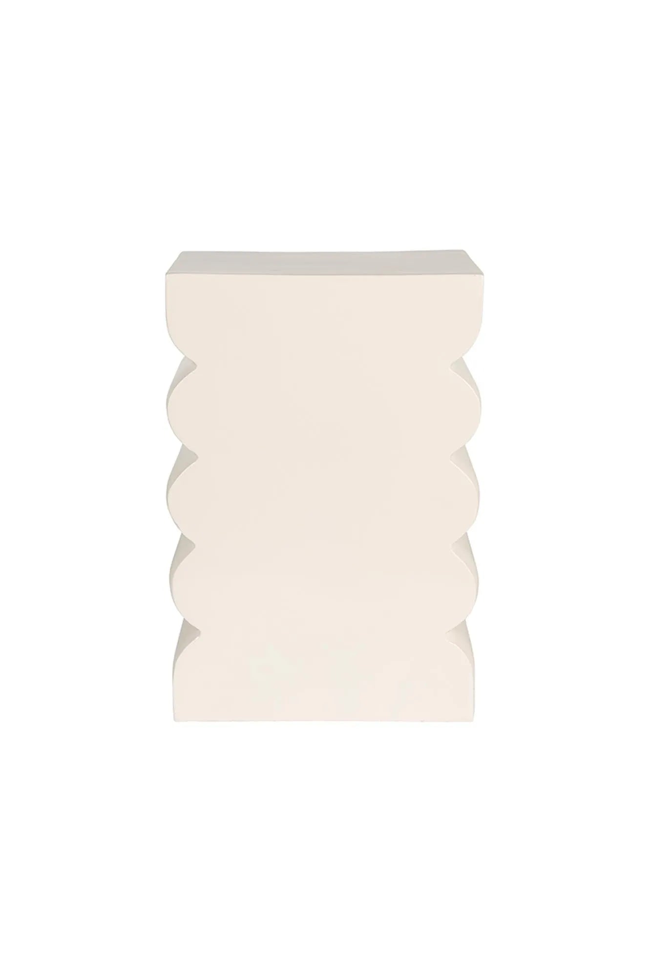 Stilvoller Zuiver Hocker Curves aus edlem, gebürstetem Aluminium.