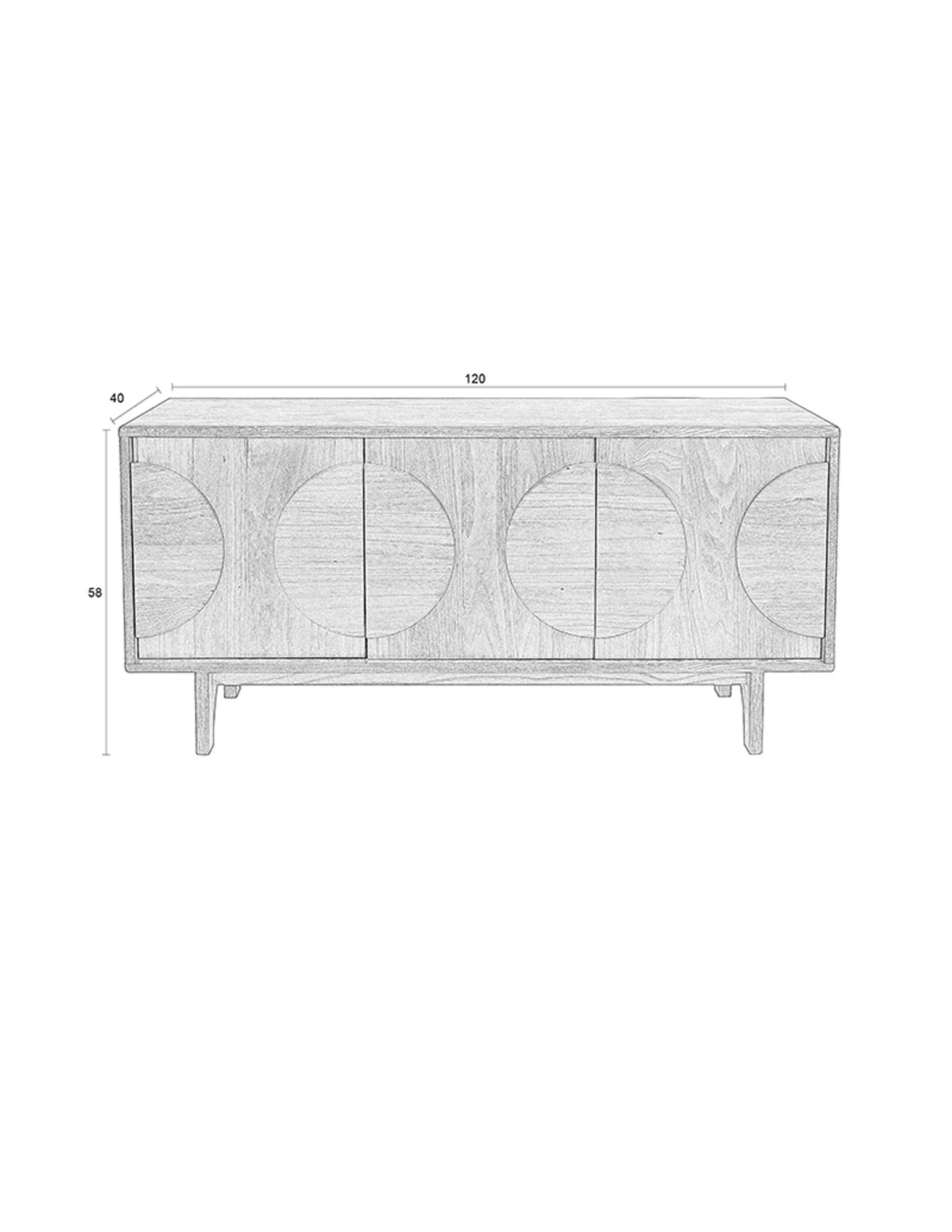 Zuiver Groove Sideboard: 3-türig, Eiche, modernes Design-Highlight.