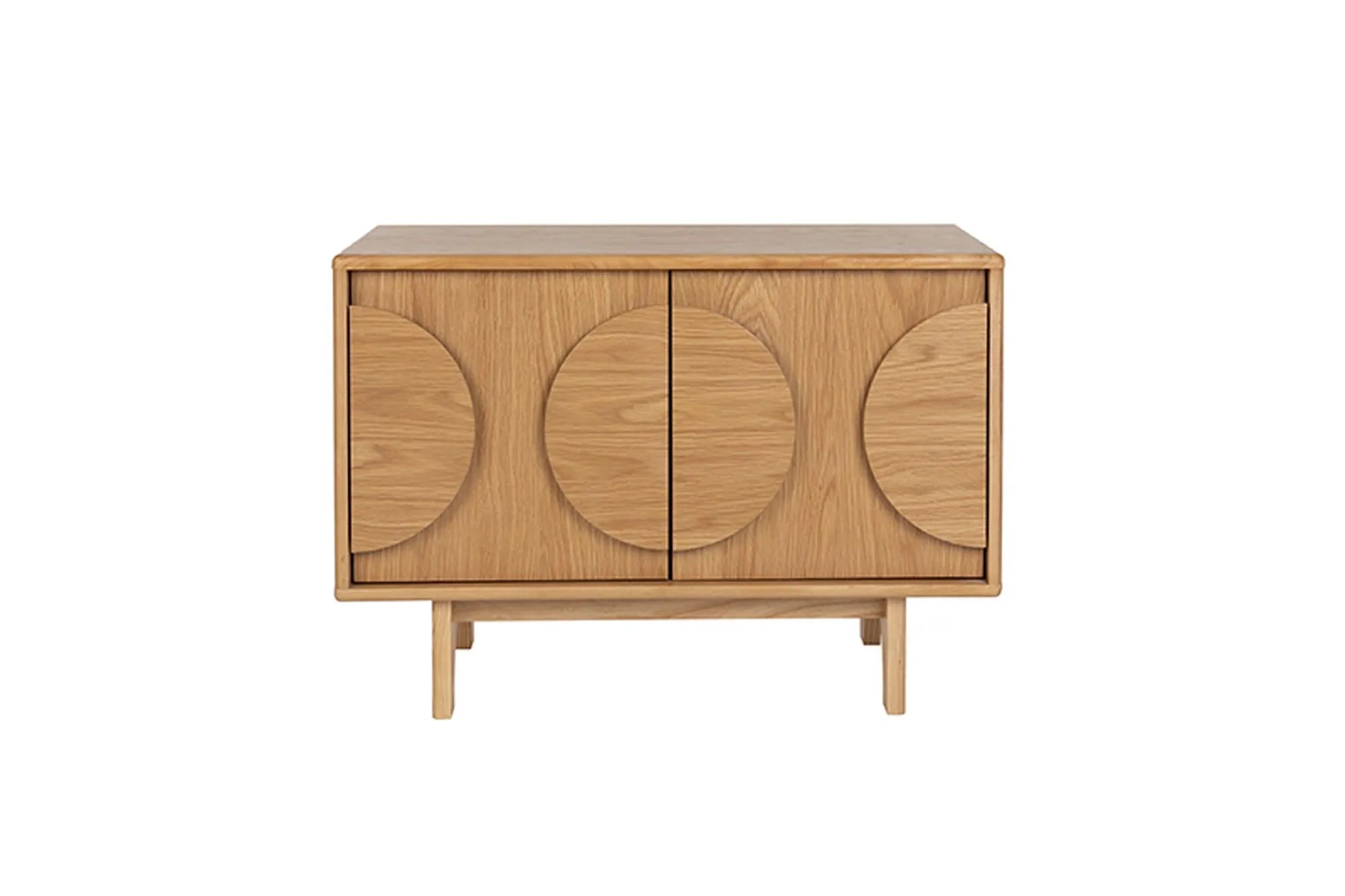 Elegantes Sideboard Groove mit 2 Türen im edlen Walnuss-Design.