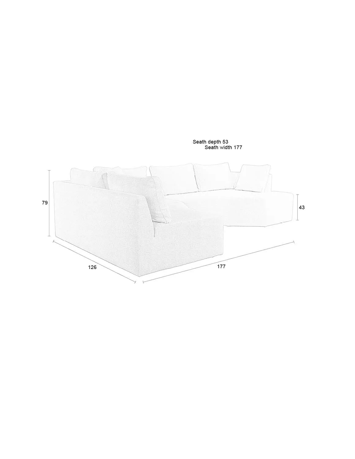 Stilvolles Prosper Sofa Left von Zuiver für luxuriöse Entspannung.