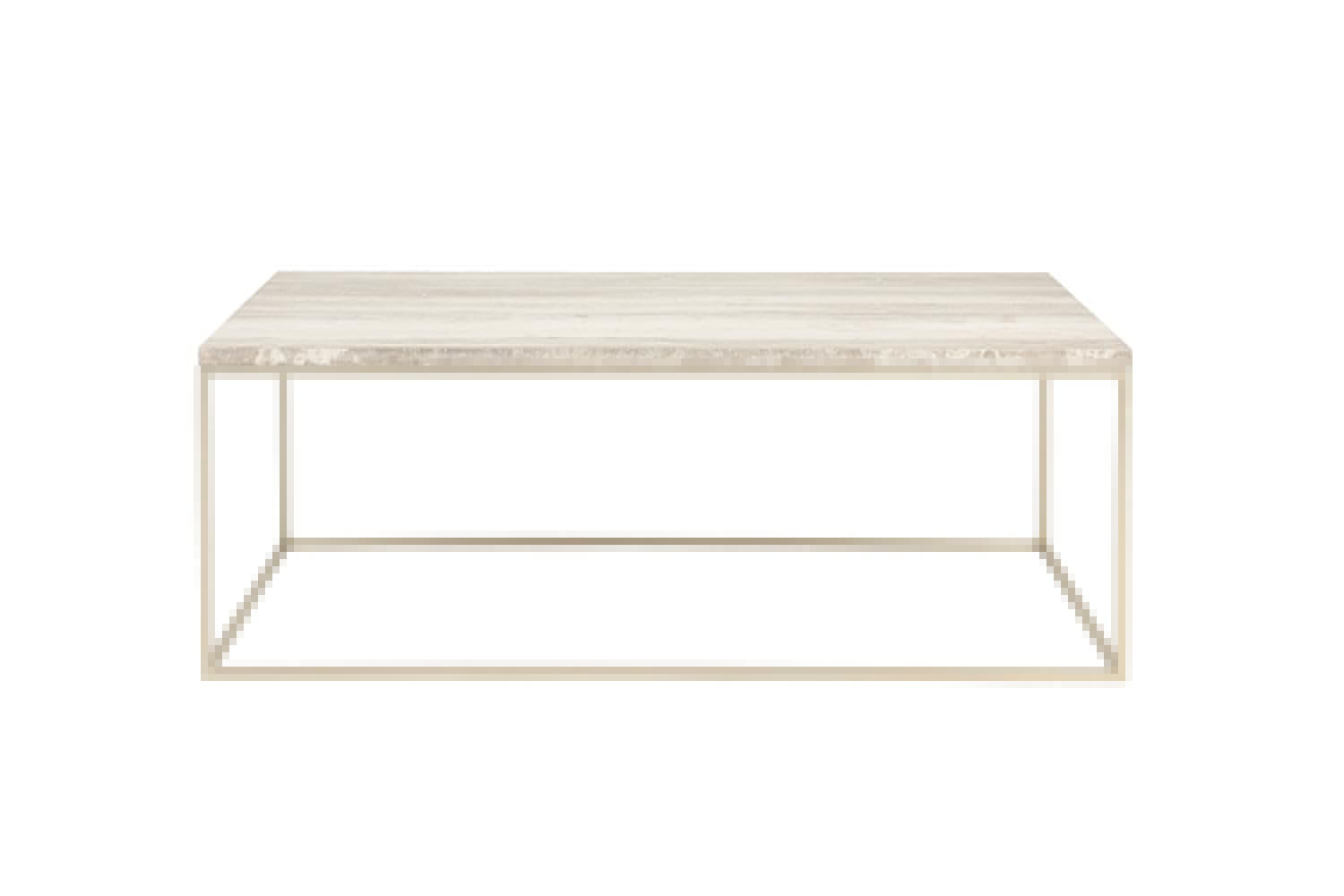 Eleganter Stray Couchtisch von Zuiver: Marmorplatte, Graugussgestell, zeitloses Design, ideal für Wohnzimmer.