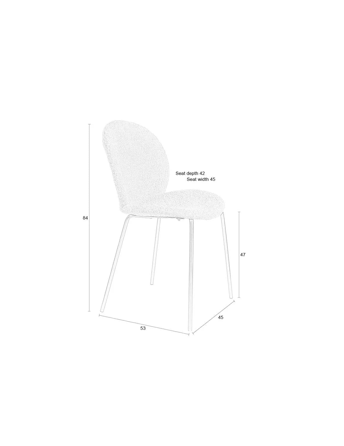 Bonnet Chair von Zuiver: Modernes Design trifft auf Gemütlichkeit.