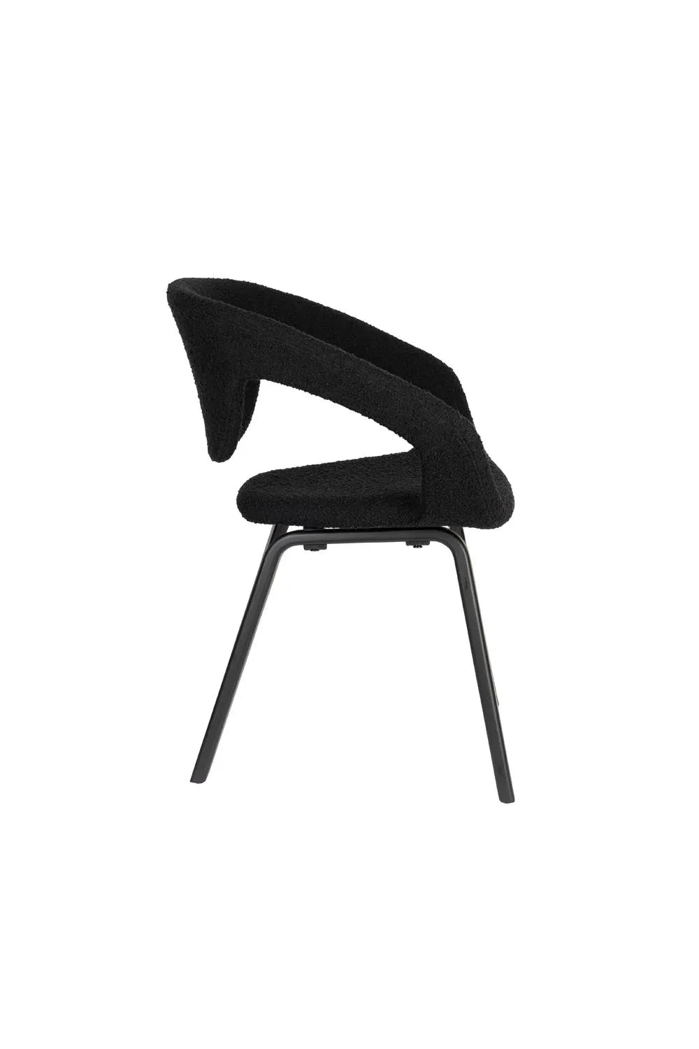 Zuiver Flexback: Schwarzer Stuhl mit innovativem Rückendesign.