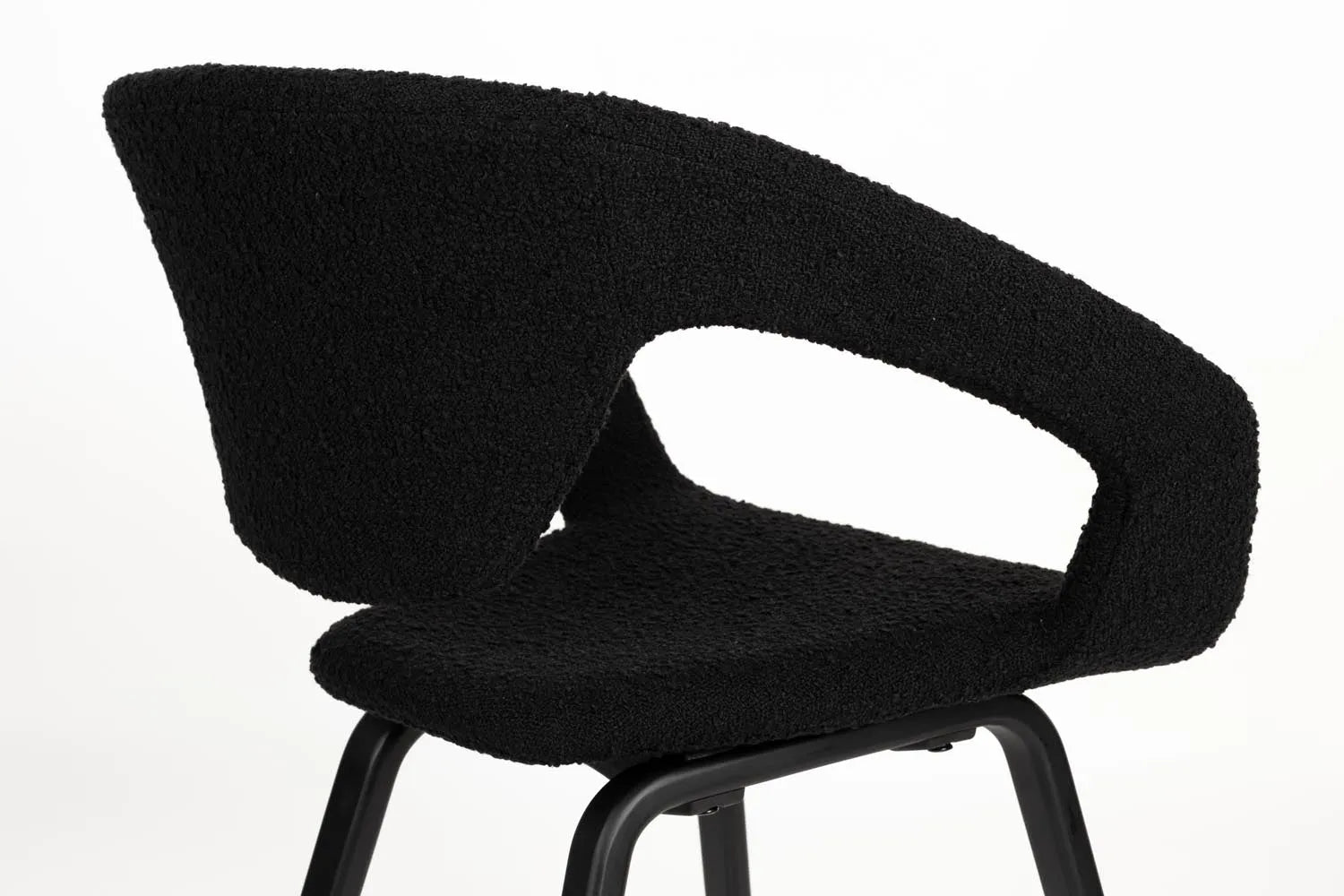 Zuiver Flexback: Schwarzer Stuhl mit modernem Design und Komfort.