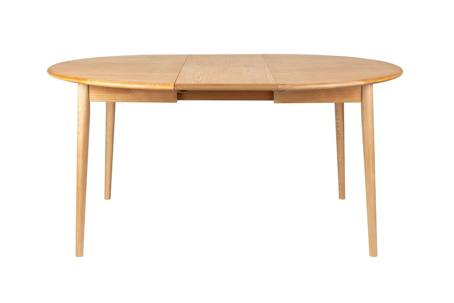 Zuiver Twist Tisch: Runder Eichen-Tisch, ausziehbar von 120 auf 160 cm.