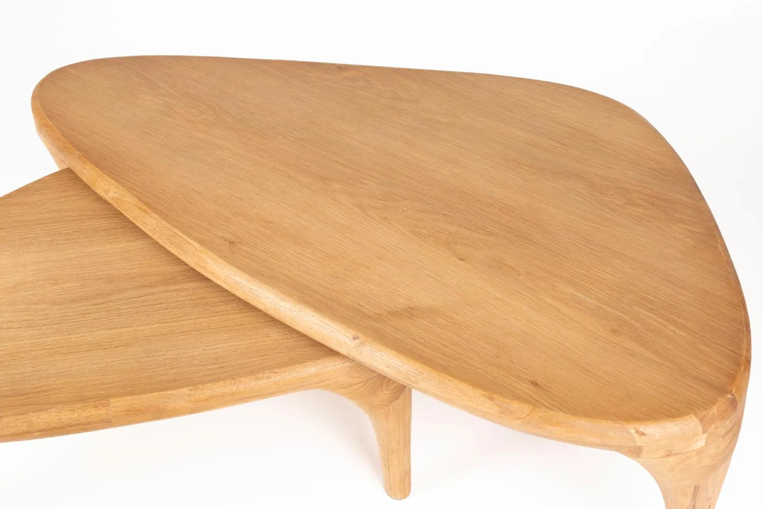 Elegantes 2er Couchtisch-Set aus nachhaltigem Holz von Zuiver.