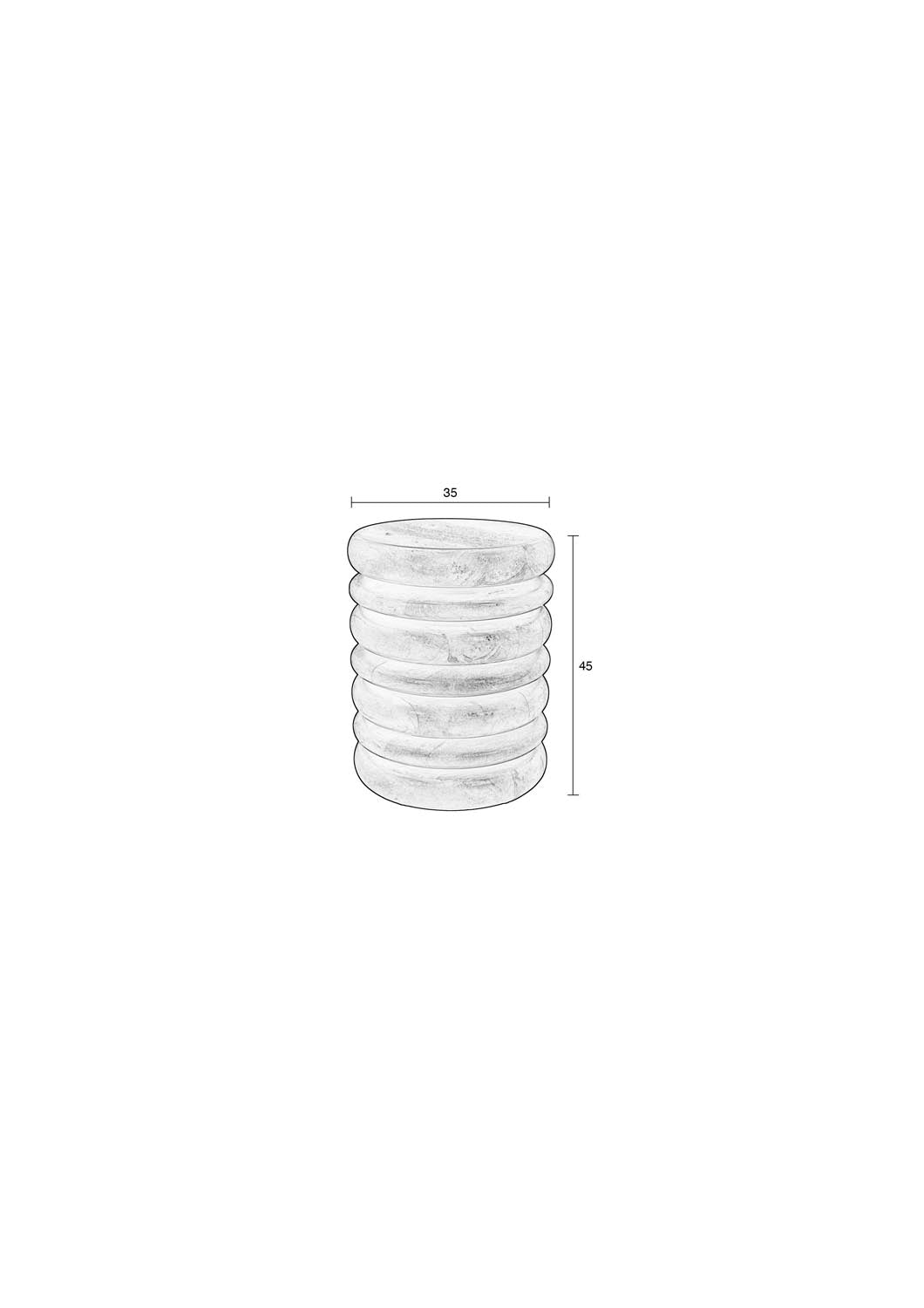 Zuiver Disc Hocker: Stilvolles Design aus edlem Mangoholz.