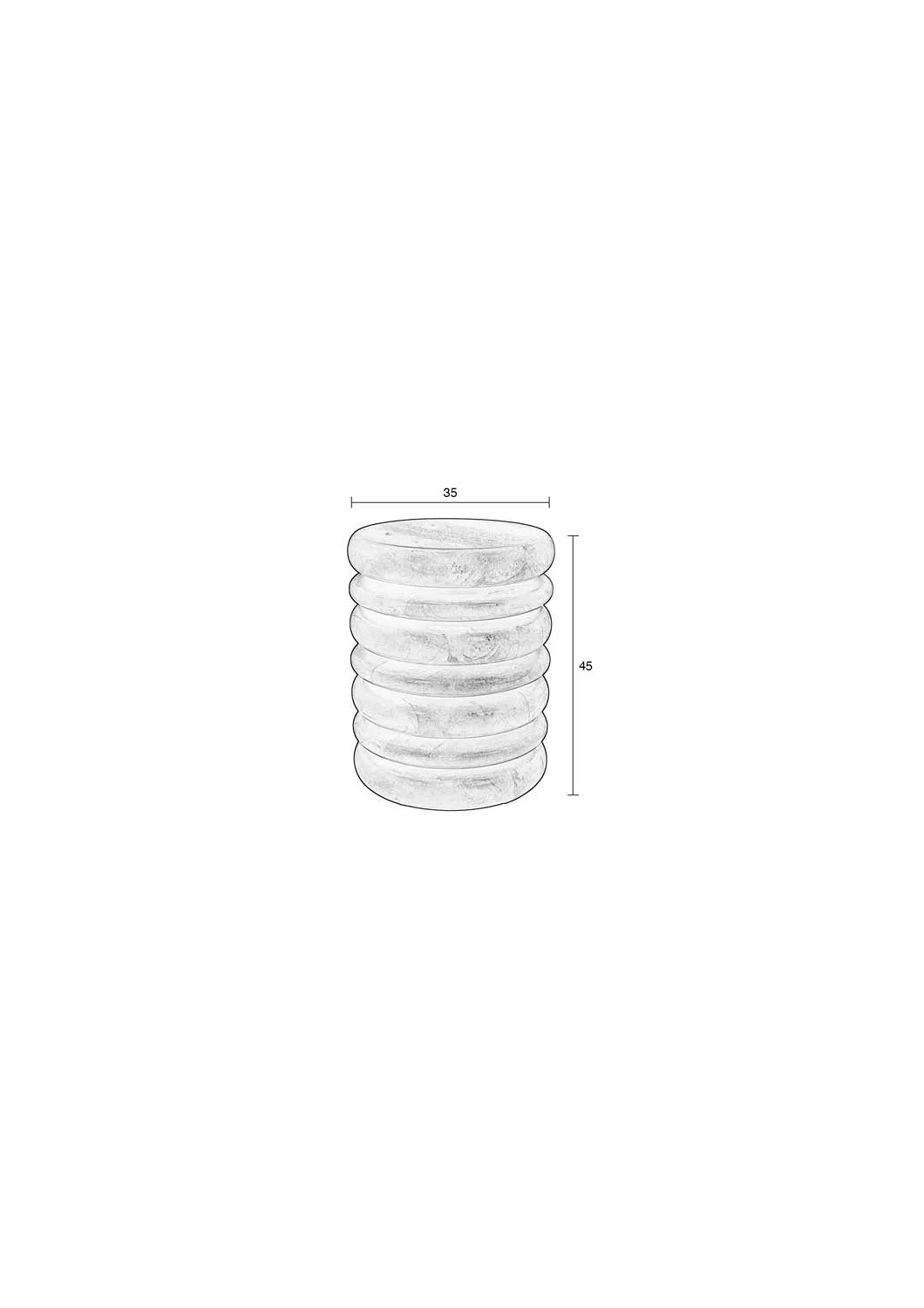 Zuiver Disc Hocker: Stilvolles Design aus edlem Mangoholz.