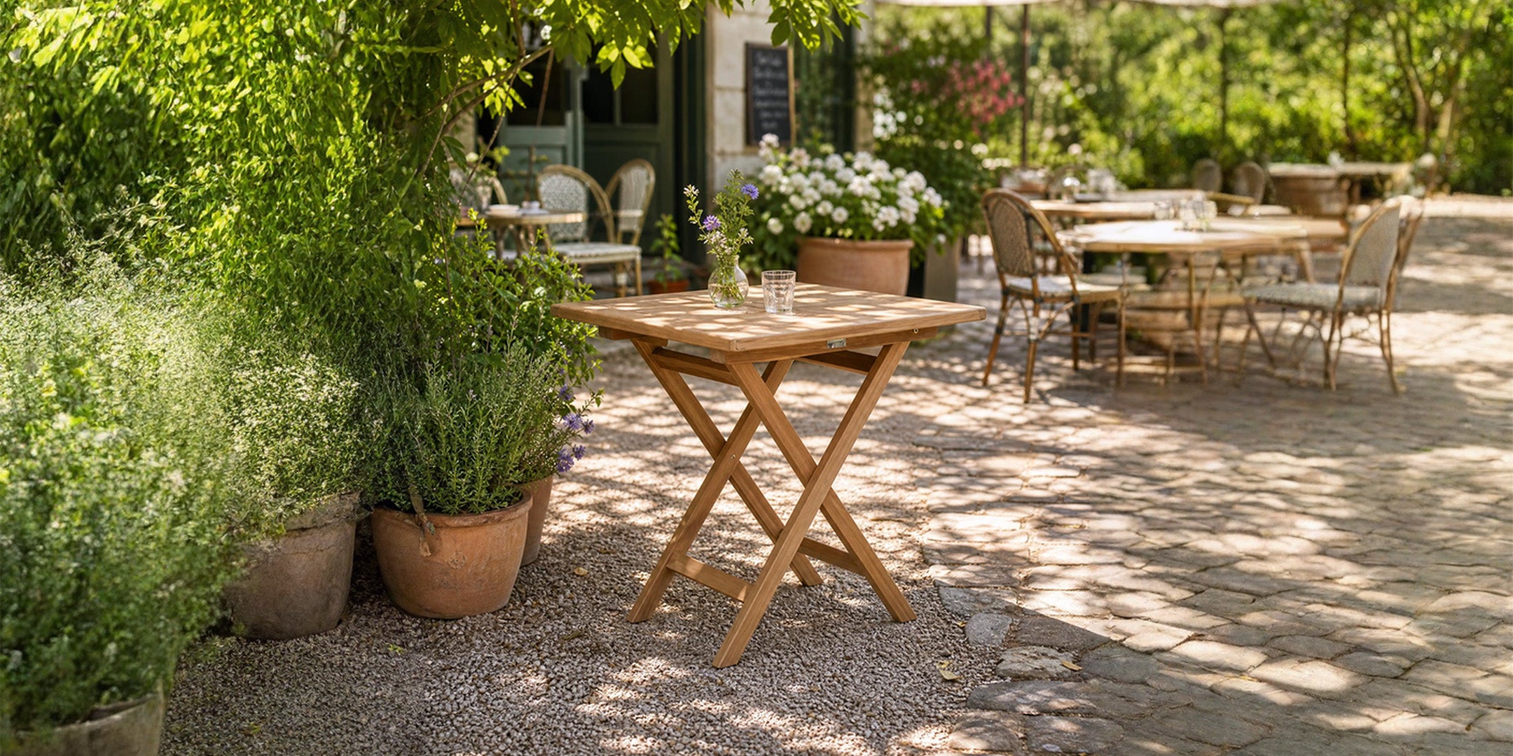 Teakholz Outdoor Cafétisch