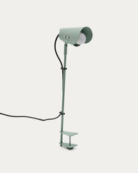 Schreibtischlampe mit Klemme Jula aus grünem Metall