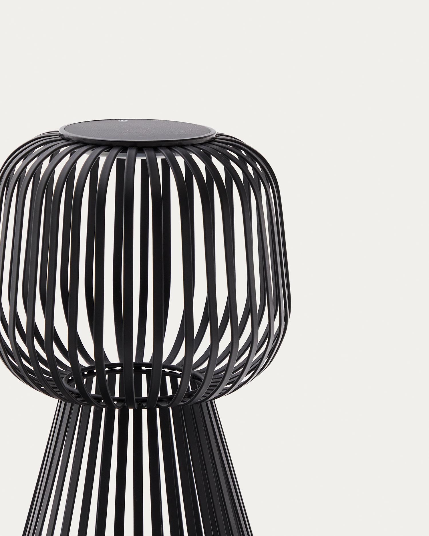 Solar hinge lamp Reiba made of black metal