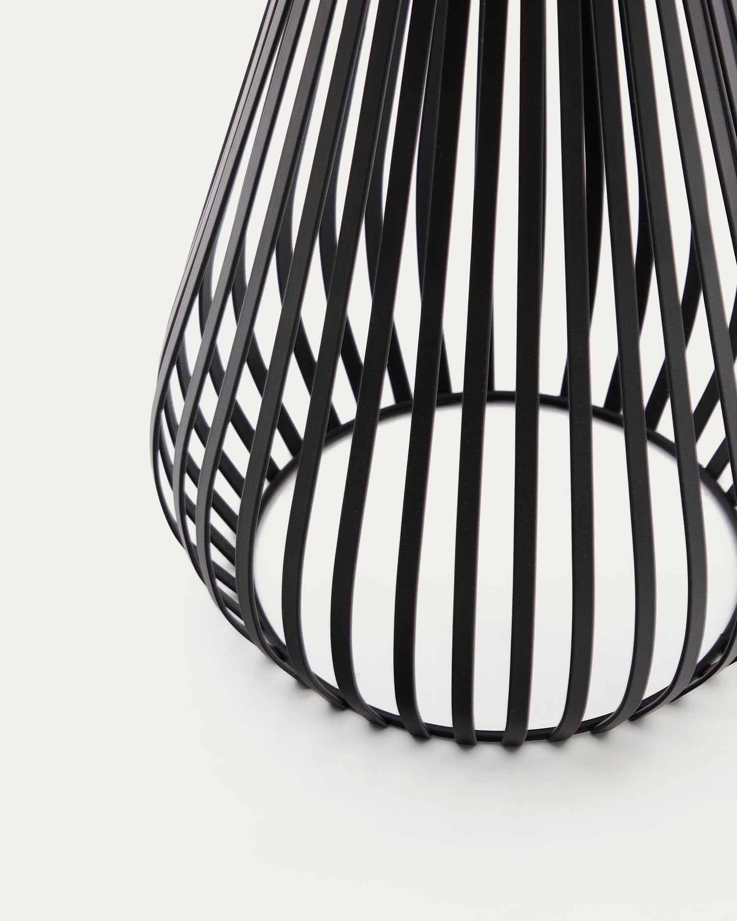 Solar hinge lamp Reiba made of black metal