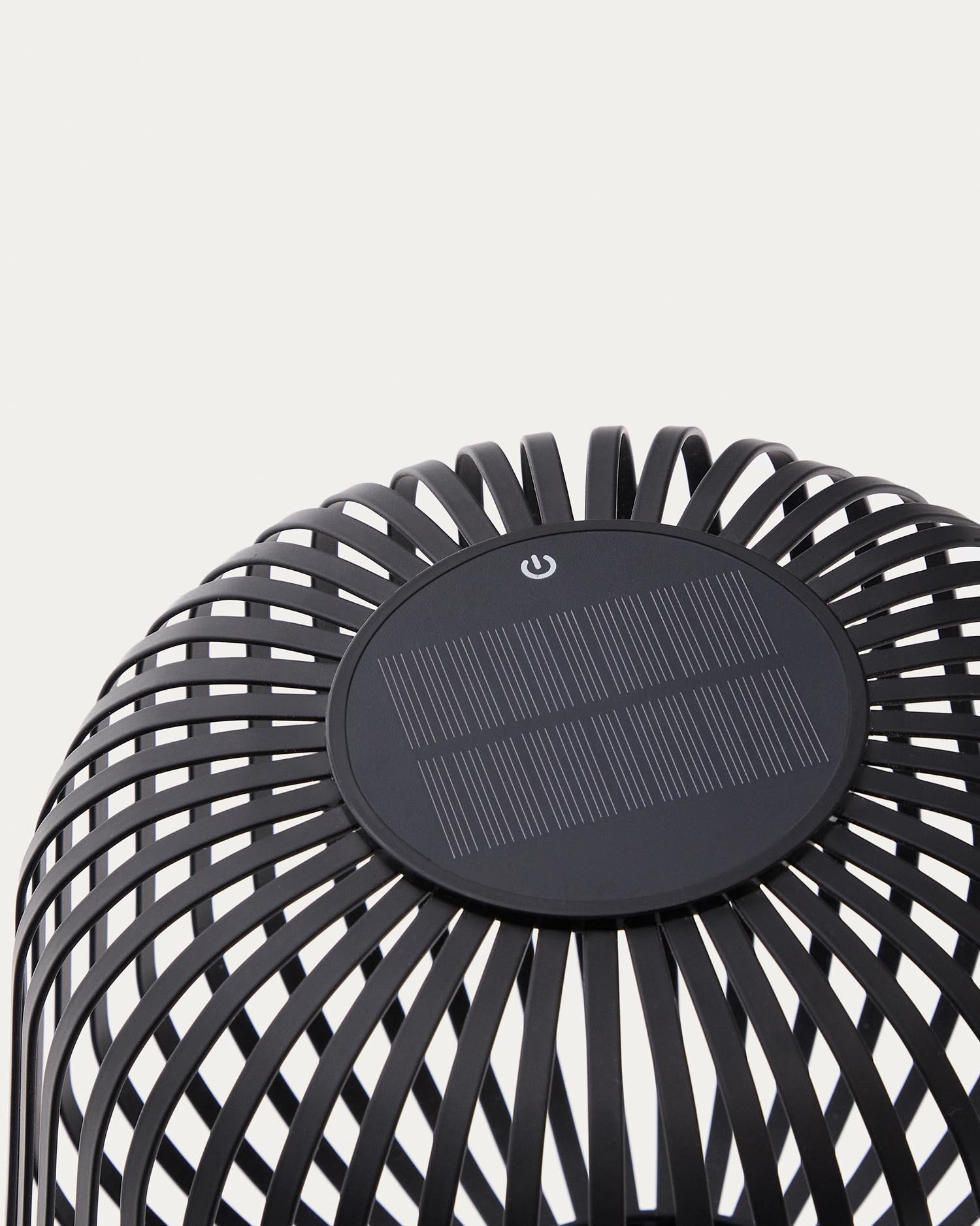 Solar stall lamp Reiba made of black metal