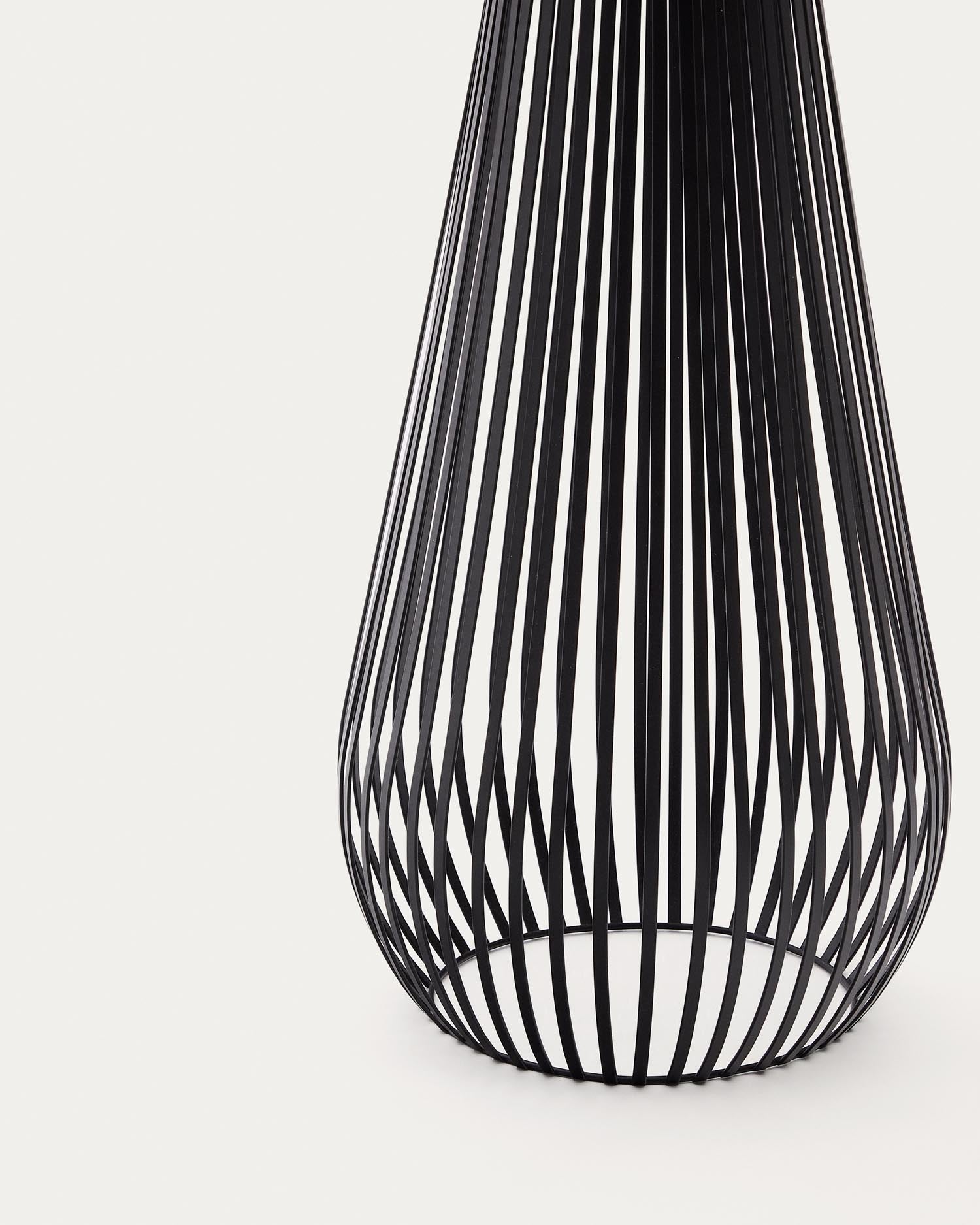 Solar stall lamp Reiba made of black metal