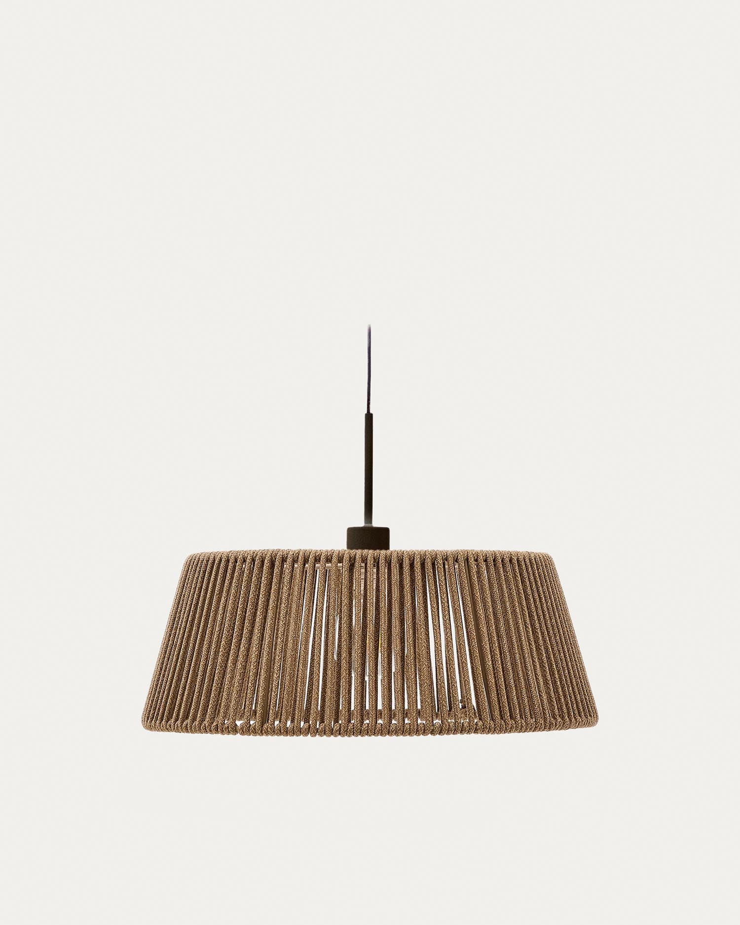 Lampenschirm für Deckenleuchte Aldet aus beige barmoriertem Seil Ø 46 cm