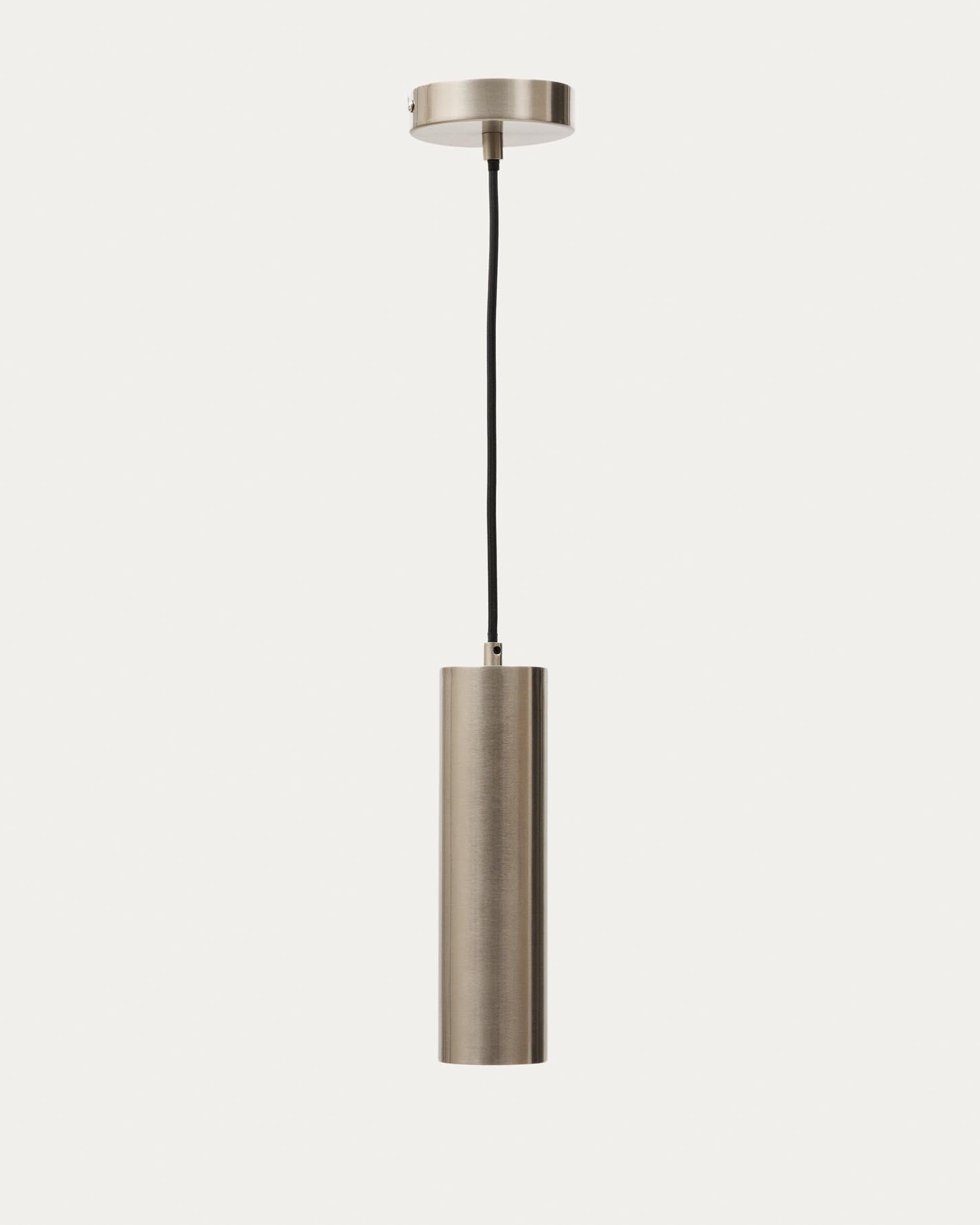 Deckenleuchte Andia aus Aluminium mit gebürstetem, silberfarbene Finish