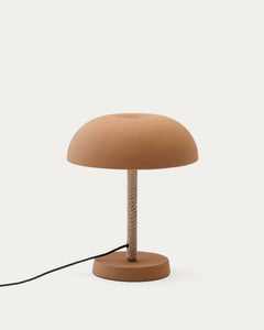 Lampe de table Arinda en terre cuite