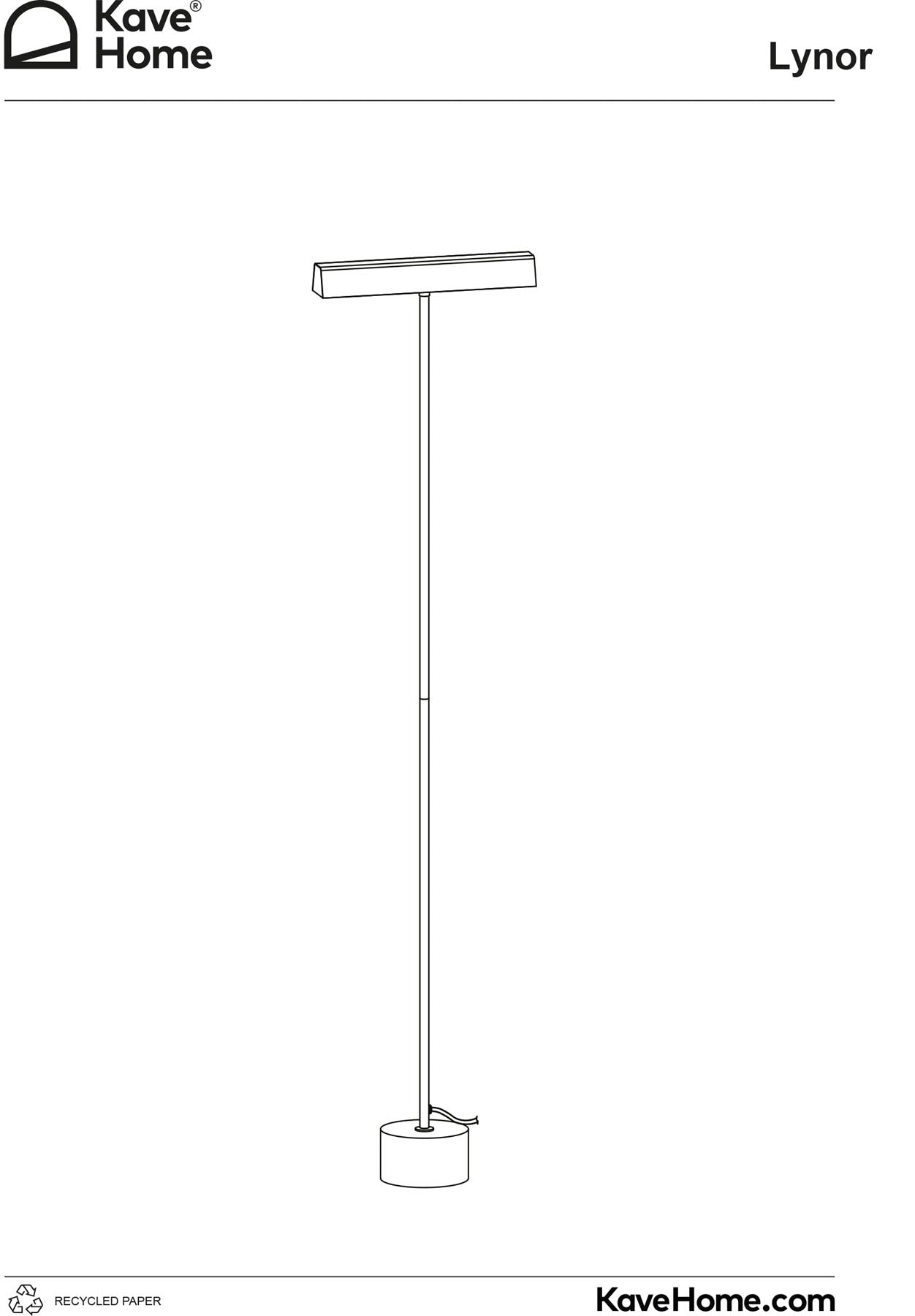 Stehlampe Lynor aus gebürstetem Stahl mit schwarzem Marmorsockel in Schwarz präsentiert im Onlineshop von KAQTU Design AG. Stehleuchte ist von Kave Home