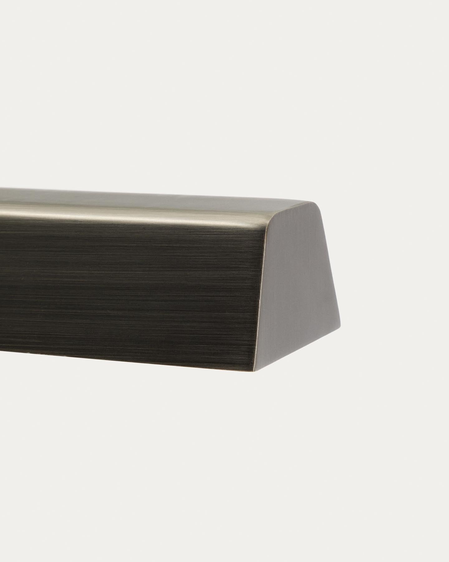 Tischlampe Lynor aus gebürstetem Metall mit schwarzem Marmorsockel in Schwarz präsentiert im Onlineshop von KAQTU Design AG. Tischleuchte ist von Kave Home