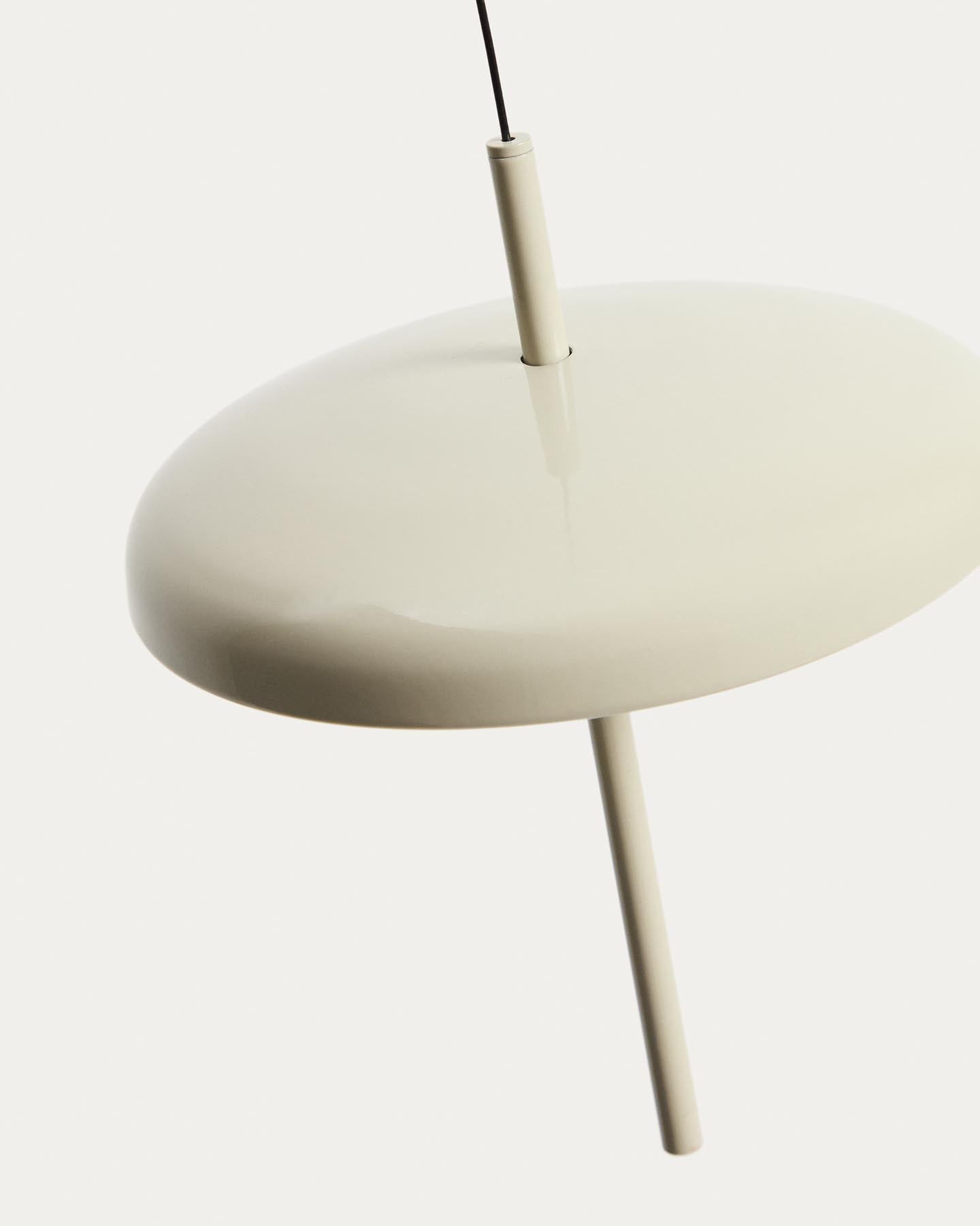 Tragbare Deckenleuchte Porte aus hellgrauem Aluminium, Ø 16 cm in Hellgrau präsentiert im Onlineshop von KAQTU Design AG. Lampenschirm ist von Kave Home