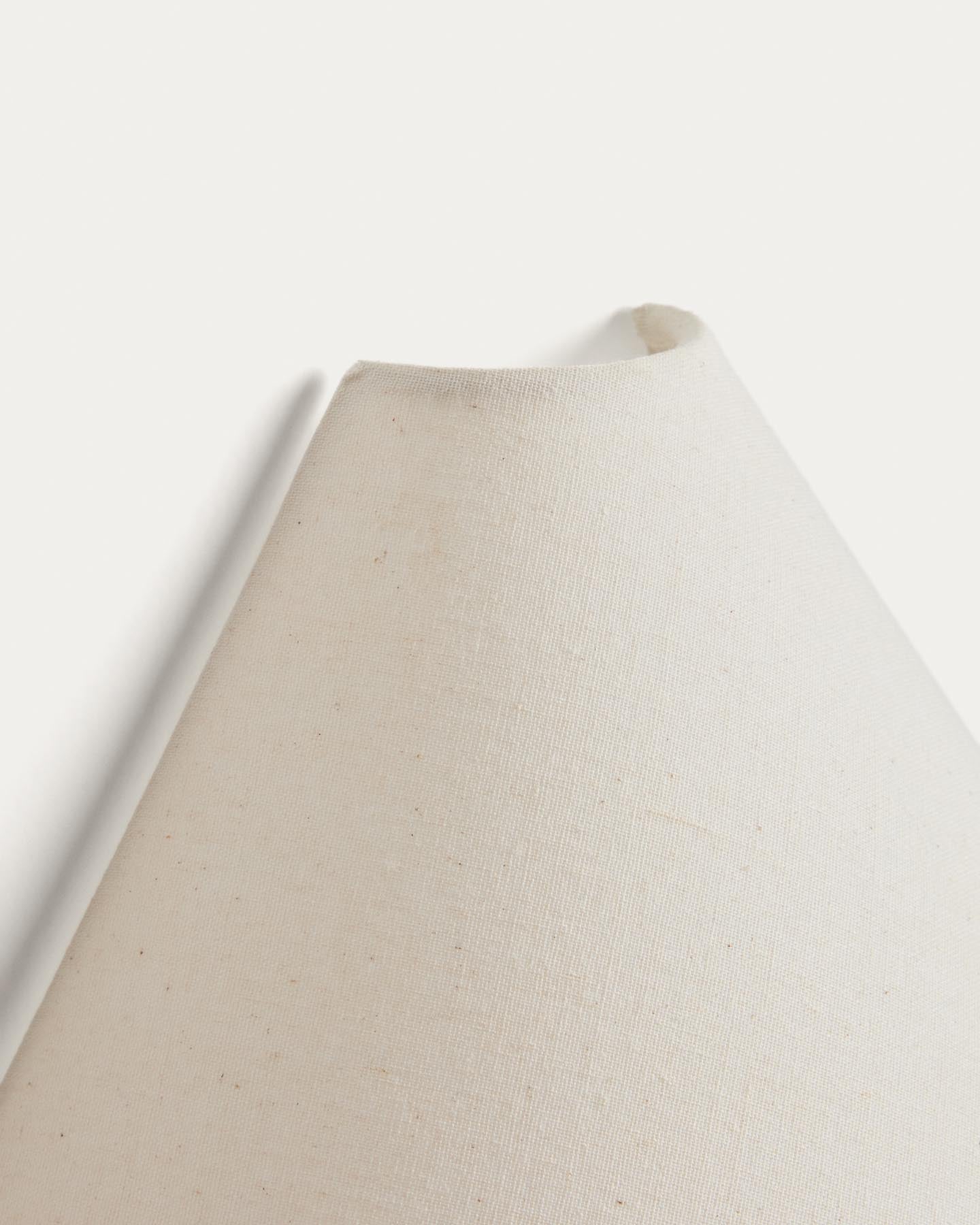 Wandleuchte Lumeni aus Kautschukholz und Leinen in Beige, 30 cm in Beige präsentiert im Onlineshop von KAQTU Design AG. Wandleuchte ist von Kave Home