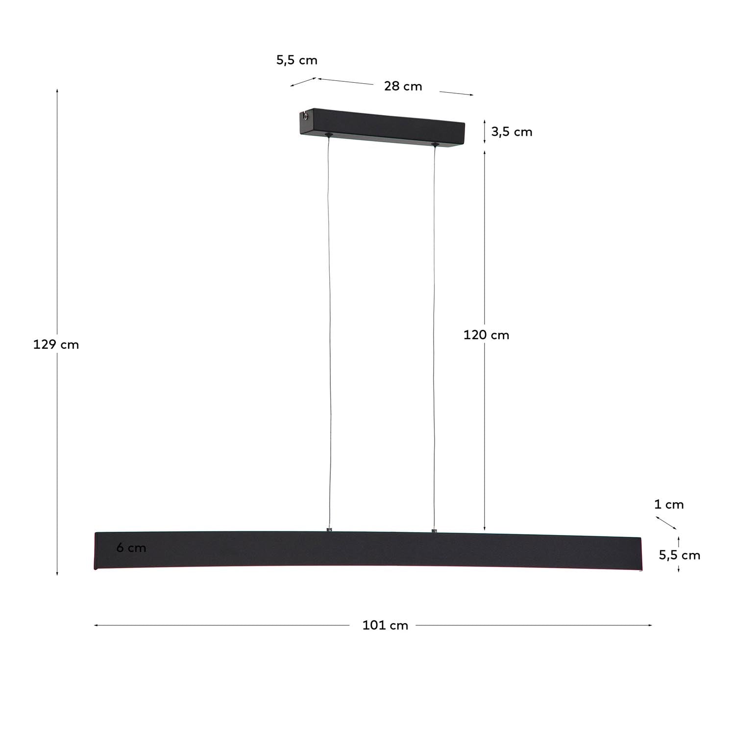 Elegante Boadella Pendelleuchte: Schwarzes Finish, langlebiges Aluminium, ideal für Esszimmer und Wohnzimmer.