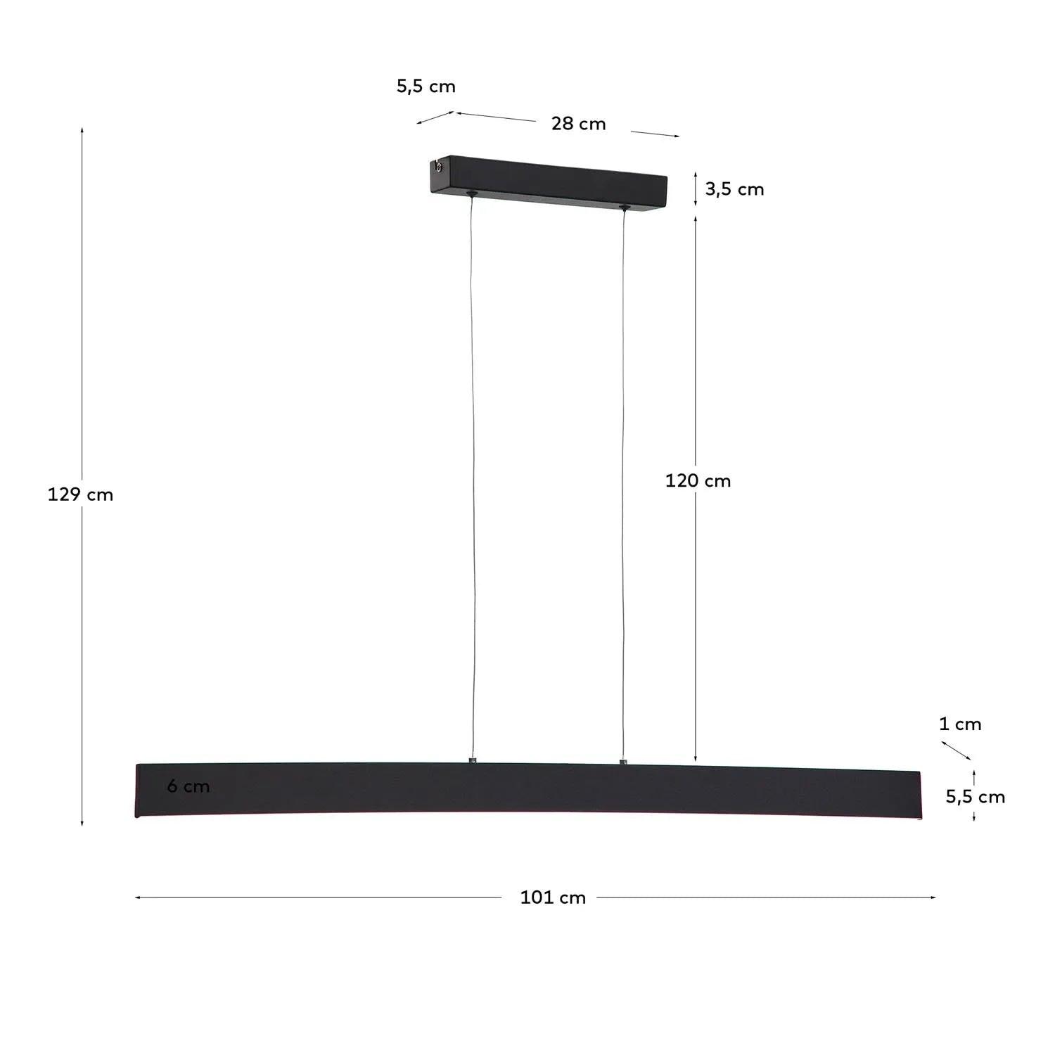 Elegante Boadella Pendelleuchte: Schwarzes Finish, langlebiges Aluminium, ideal für Esszimmer und Wohnzimmer.