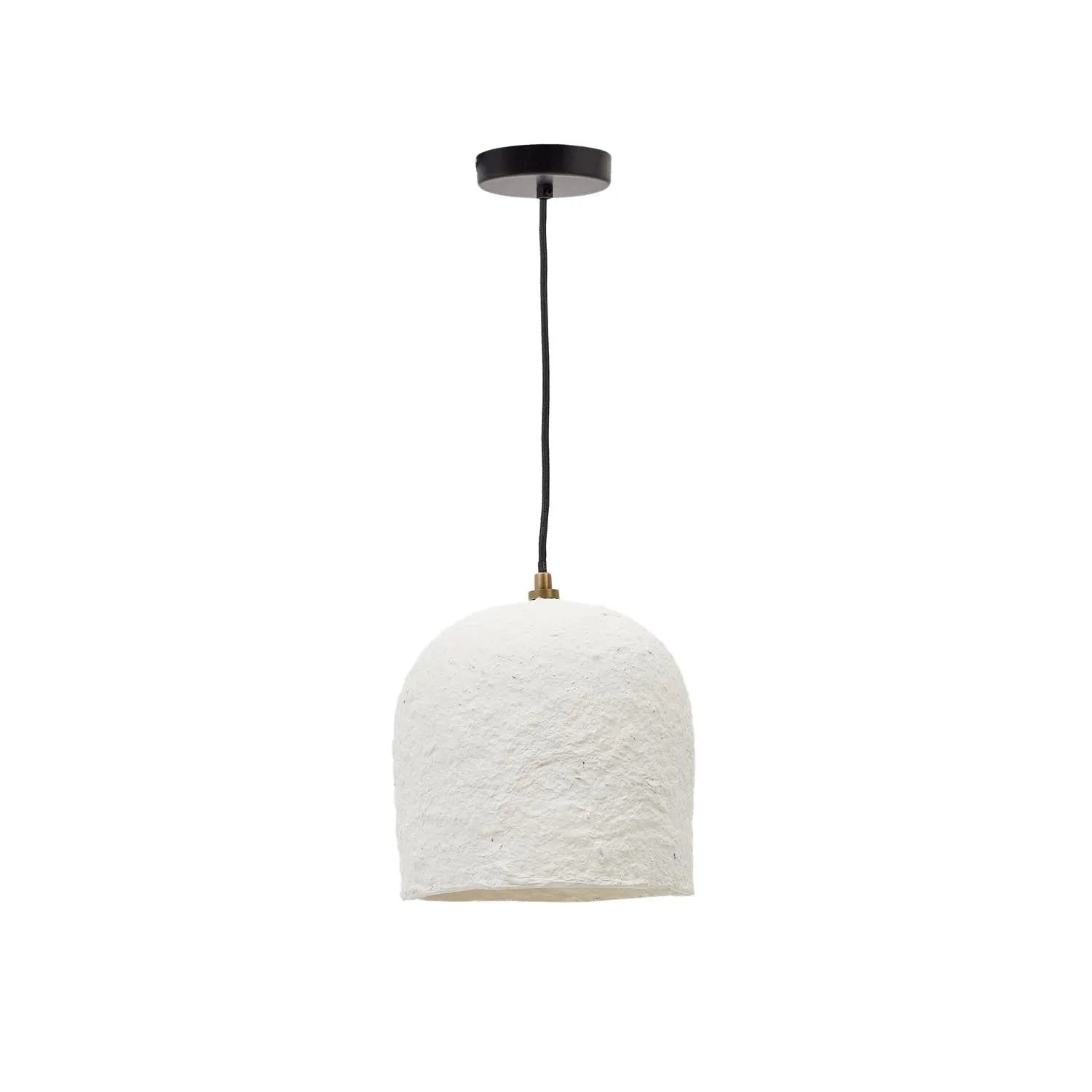 Elegante Calvia Deckenlampe aus Papiermaché, Ø 25 cm, in Weiß. Nachhaltig, stilvoll, ideal für jeden Raum.