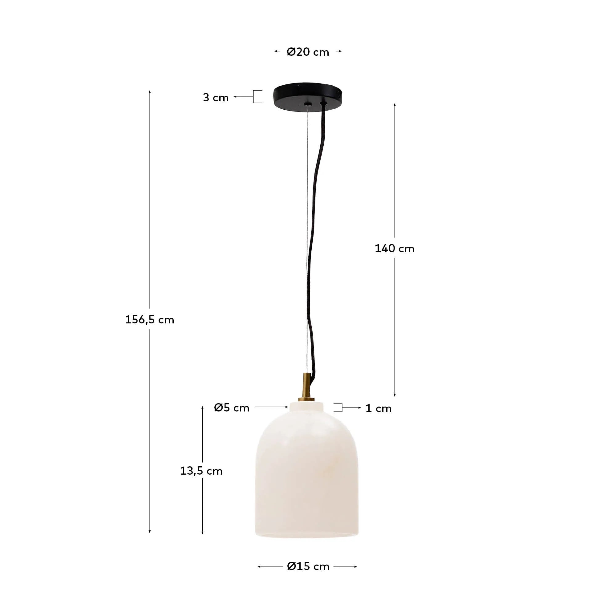 Die Shenli Deckenleuchte von Kave Home (15 cm) aus Alabaster vereint stilvolles Design mit sanfter Beleuchtung für Ihr Zuhause.