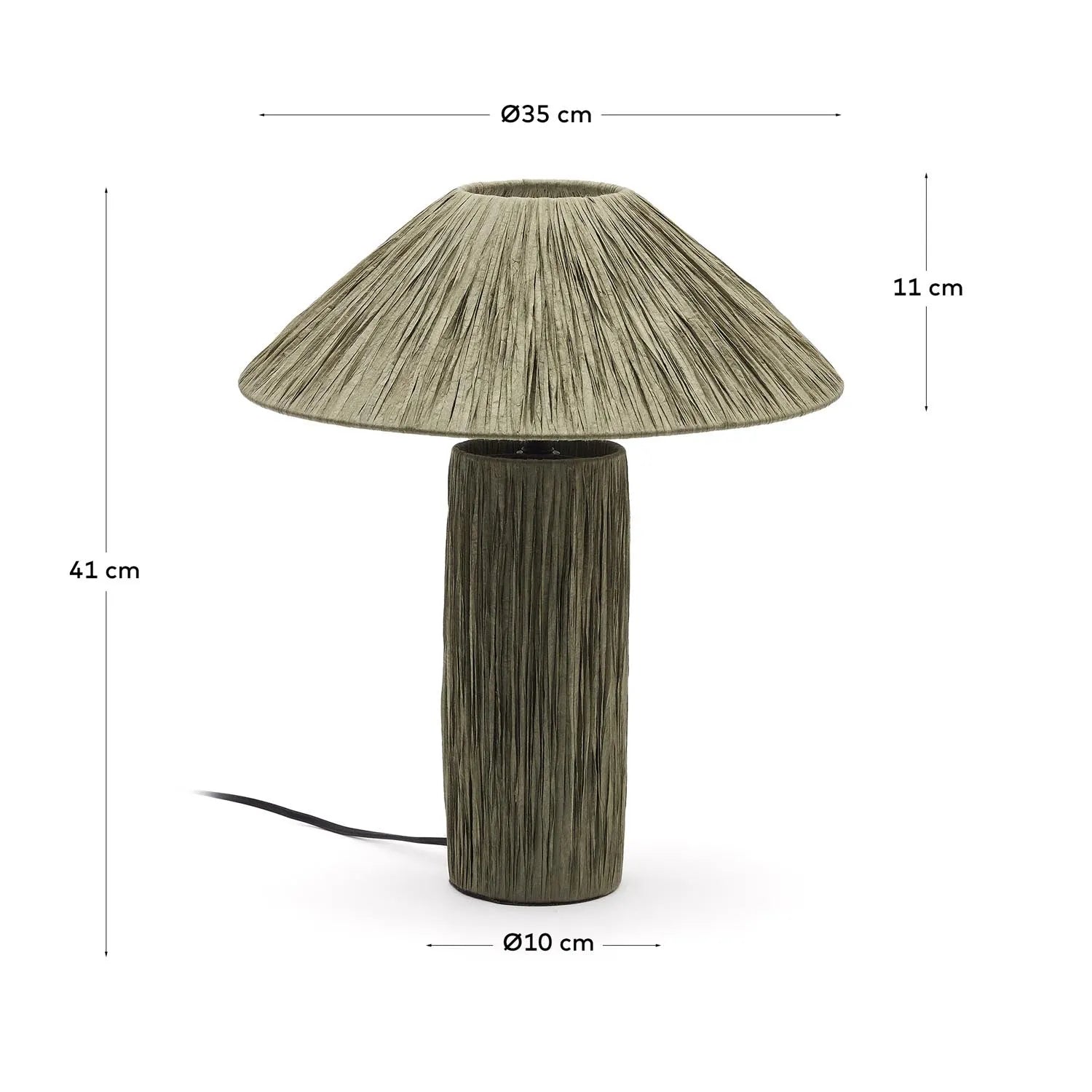 Die Samse Tischleuchte aus Raffiabast von Kave Home vereint natürliche Eleganz und Funktionalität in einem stilvollen Design.