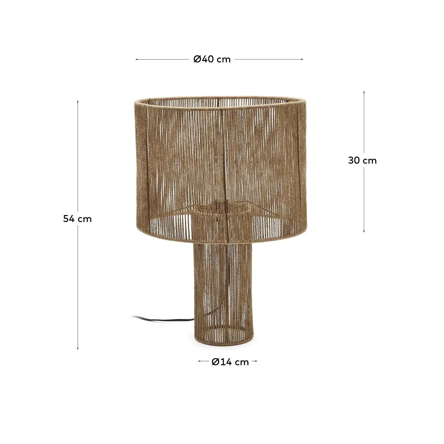 Die Pontos Tischlampe aus Jute von Kave Home verleiht mit ihrem natürlichen Design und sanftem Licht jedem Raum eine behagliche Atmosphäre.