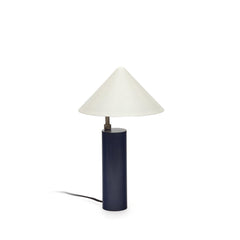 Shiva table lamp made of metal in blue and white