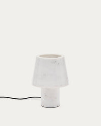 Lampe de table Alaro en marbre blanc
