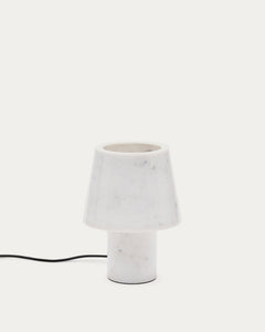 Lampe de table Alaro en marbre blanc