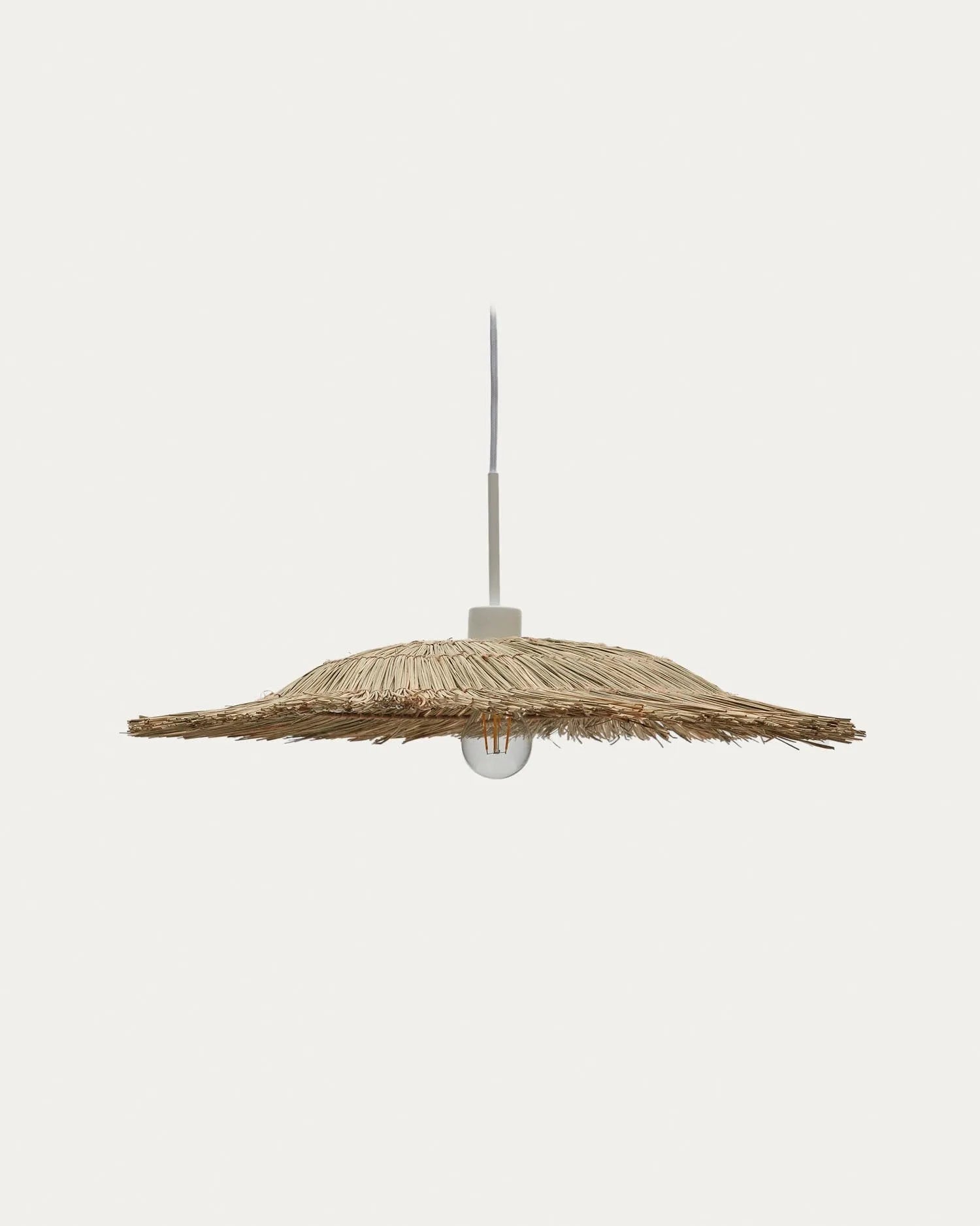 Gualta Lampenschirm aus Naturfasern, 60 cm Durchmesser, natürliches Finish, ideal für Pendelleuchten, von Kave Home.