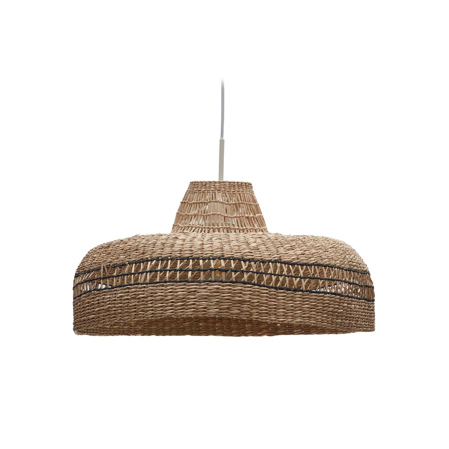 Rupia Lampenschirm für Pendelleuchte mit natürlichem und schwarzem Finish Ø 55 cm