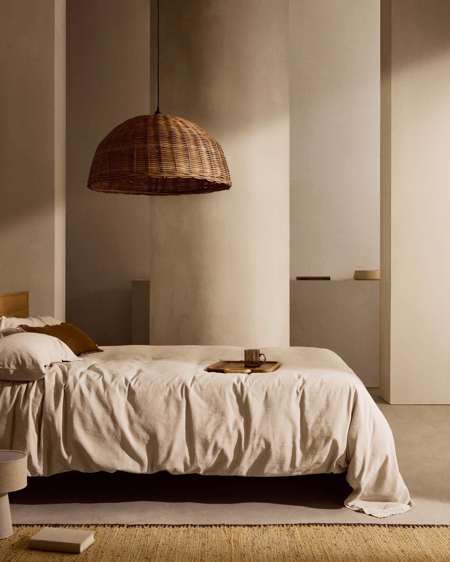 Jornets Schirm für Deckenlampe aus Rattan mit naturfarbenem Finish Ø 80 cm