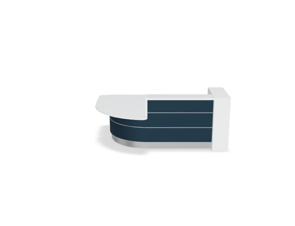 Valde LAV1251L - modulare Empfangstheke in Weiss Pastell präsentiert im Onlineshop von KAQTU Design AG. Empfangsdesk ist von Mdd