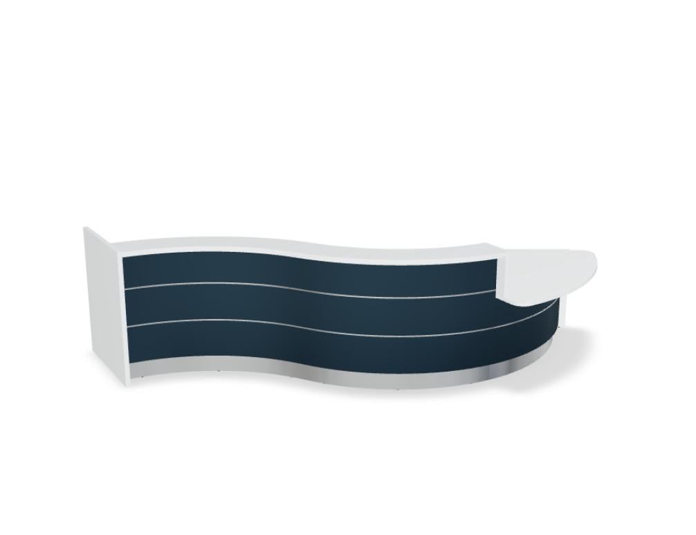 Valde LAV38L - modulare Empfangstheke in Weiss Pastell präsentiert im Onlineshop von KAQTU Design AG. Empfangsdesk ist von Mdd
