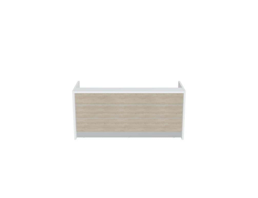 Valde LAV77L - modulare Empfangstheke in Weiss Pastell präsentiert im Onlineshop von KAQTU Design AG. Empfangsdesk ist von Mdd