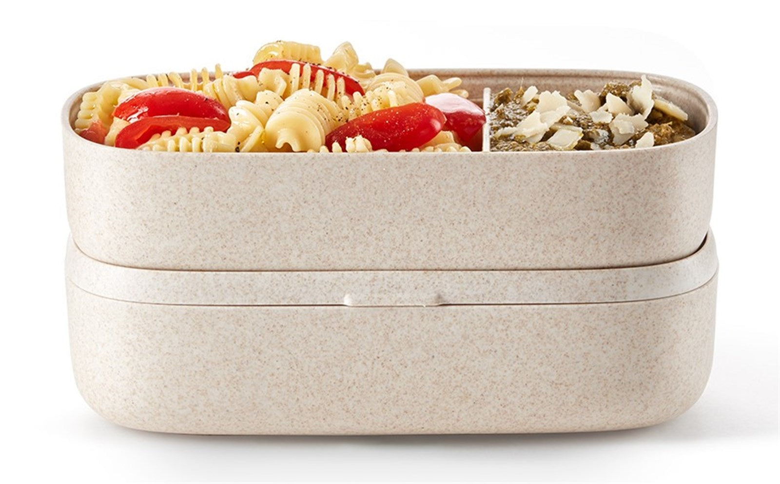 Lunchbox To Go Organic, 1l 19.2x10x11cm in Beige präsentiert im Onlineshop von KAQTU Design AG. Aufbewahrungsbehälter ist von Lékué