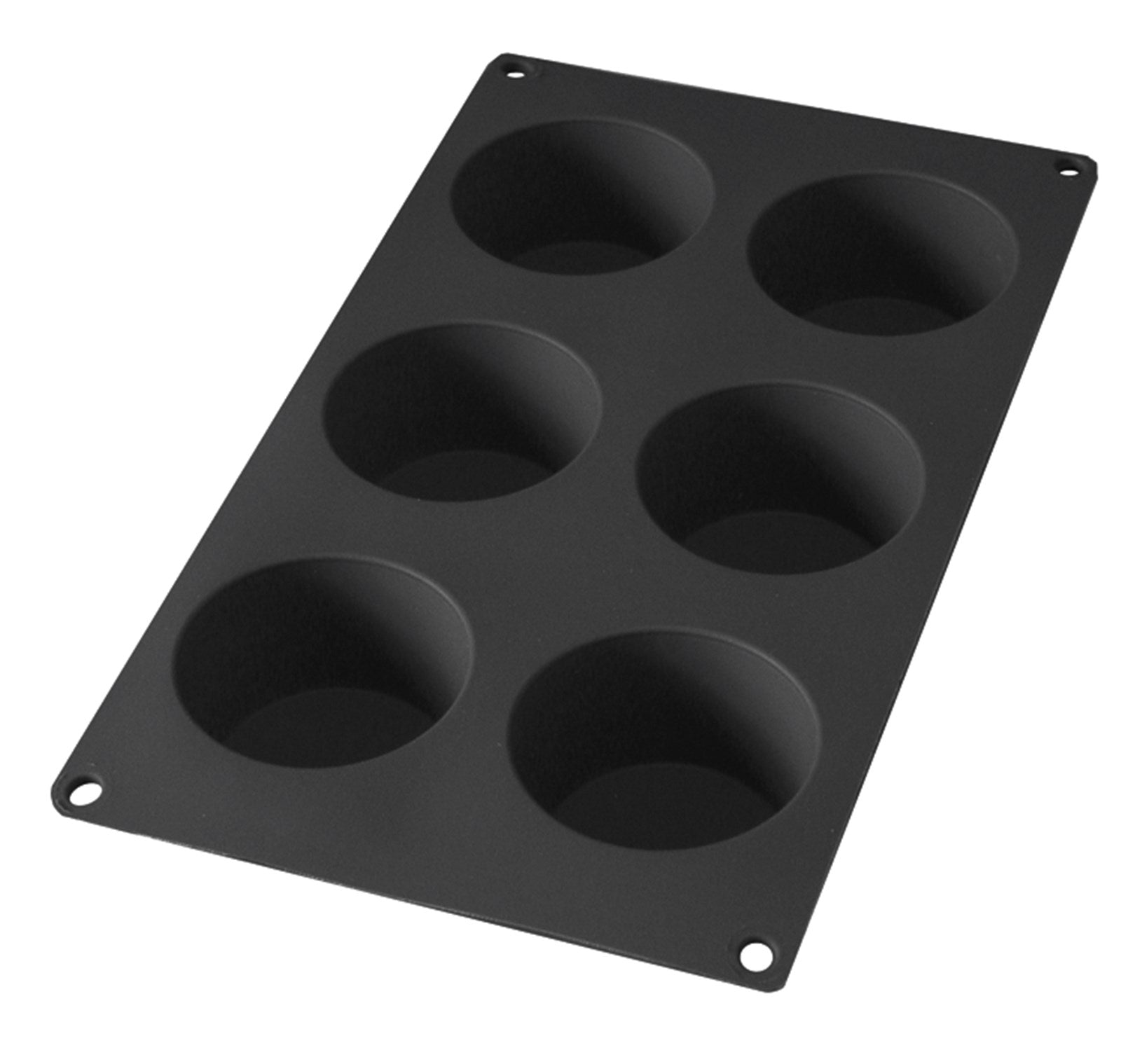 Backform 6er Muffin schwarz, Ø7 h: 4 cm in Schwarz präsentiert im Onlineshop von KAQTU Design AG. Backen ist von Lékué