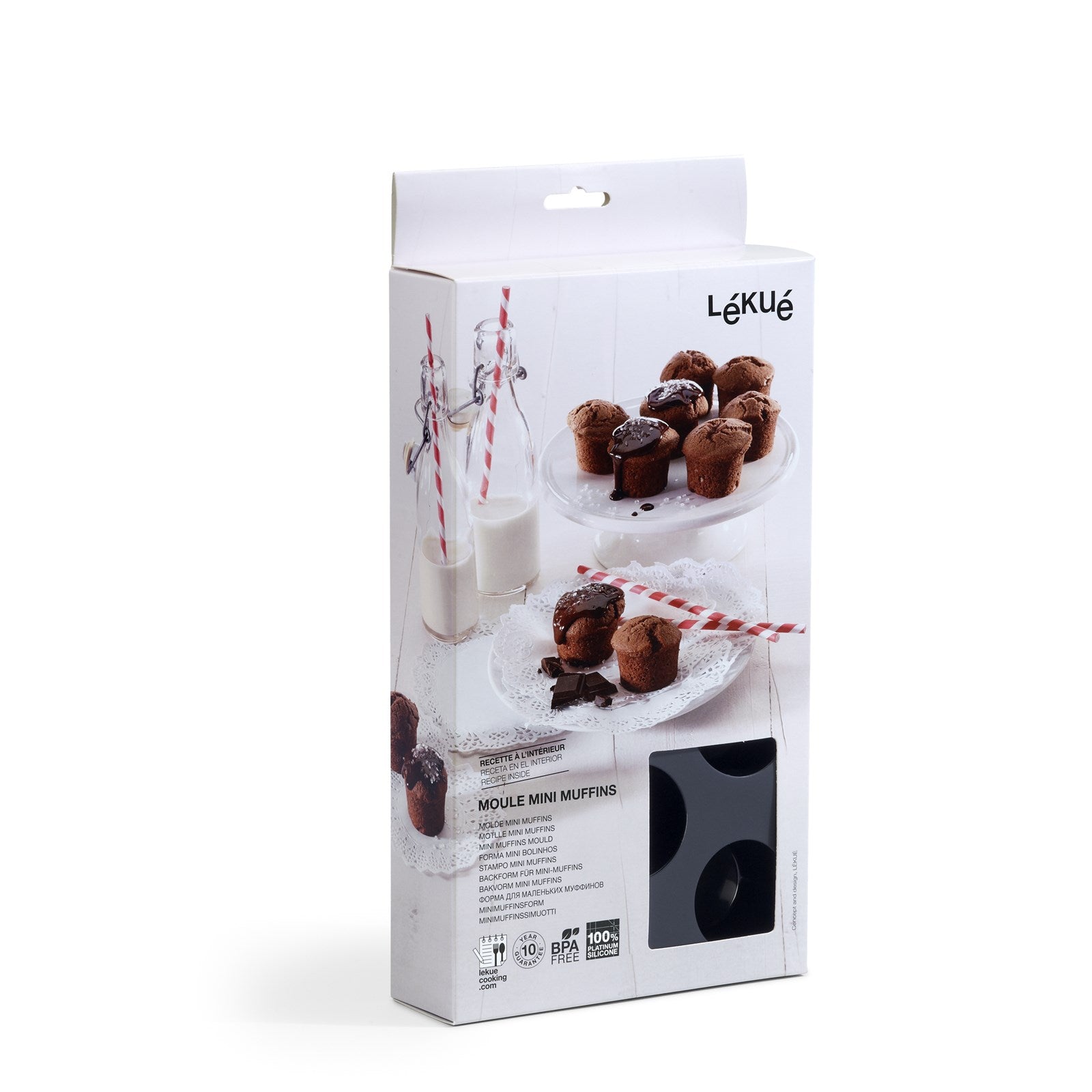 Backform 11er Muffin schwarz, Ø5 h: 3 cm in Schwarz präsentiert im Onlineshop von KAQTU Design AG. Backen ist von Lékué