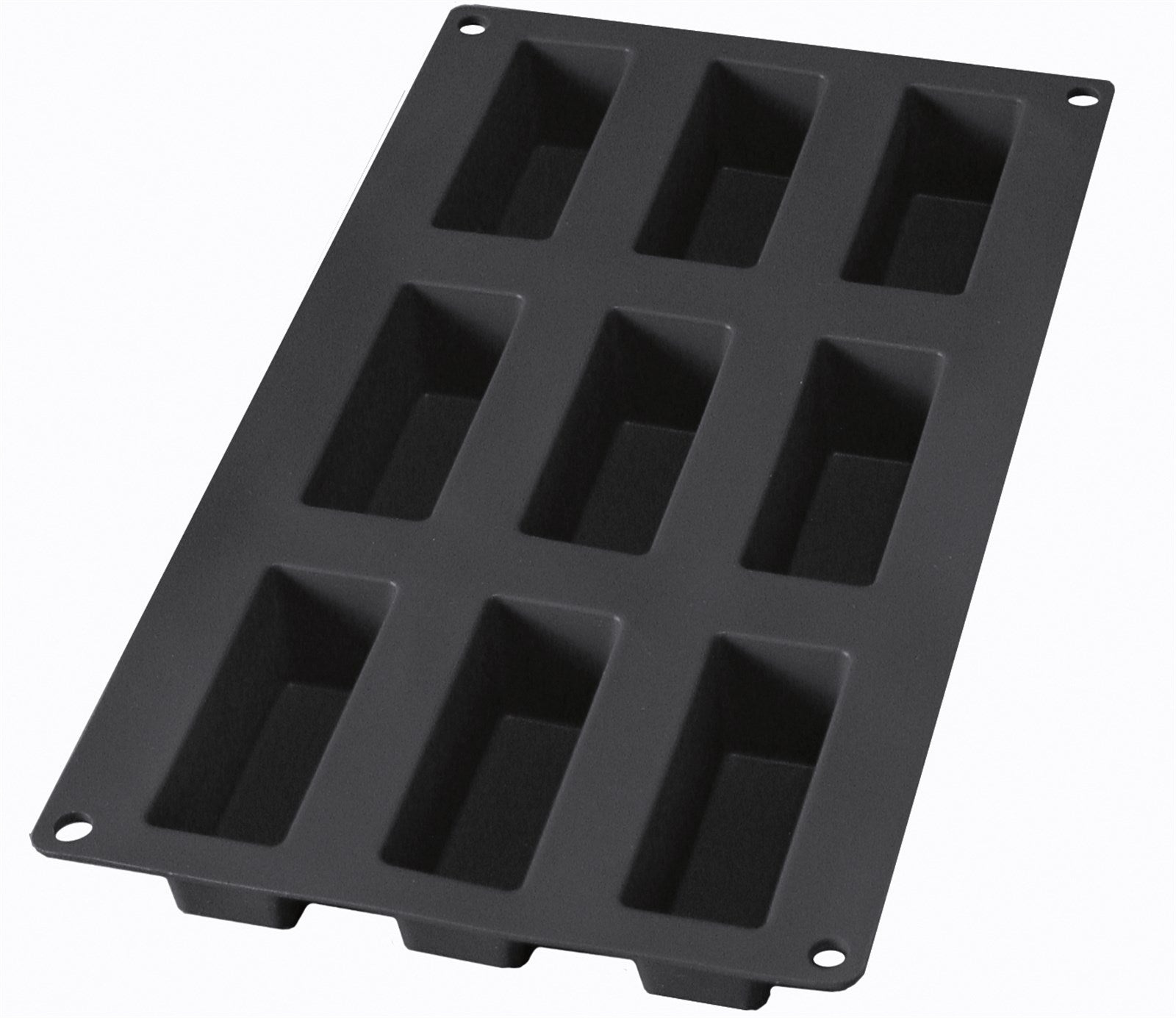 Backform 9er Mini Rechteck schwarz, 8x3x3 cm in Schwarz präsentiert im Onlineshop von KAQTU Design AG. Backen ist von Lékué