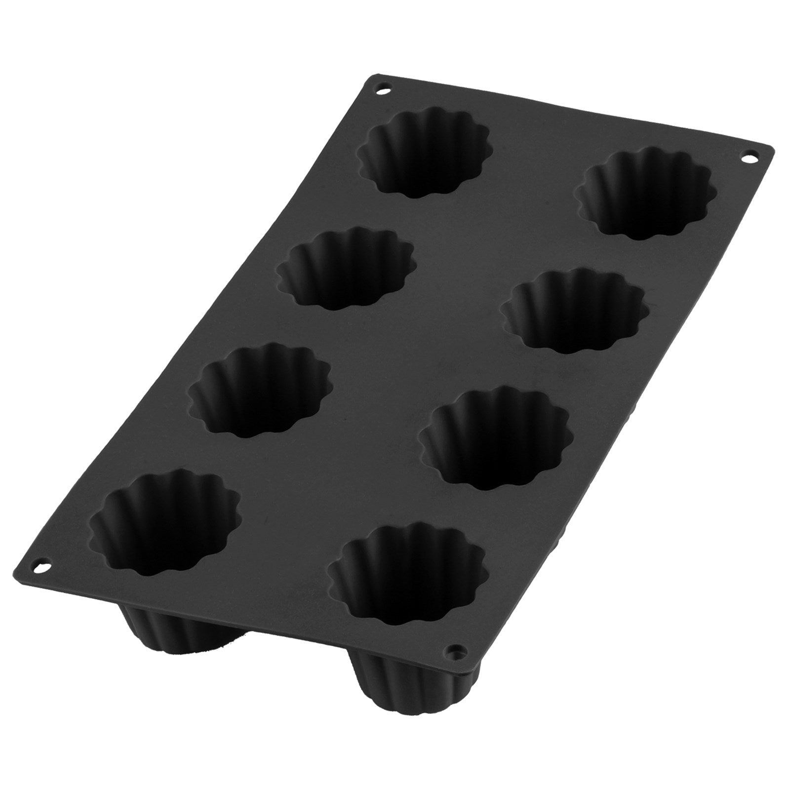 Backform 8er Cannelé schwarz, Ø5.5 cm h: 4.8 cm in Schwarz präsentiert im Onlineshop von KAQTU Design AG. Backen ist von Lékué